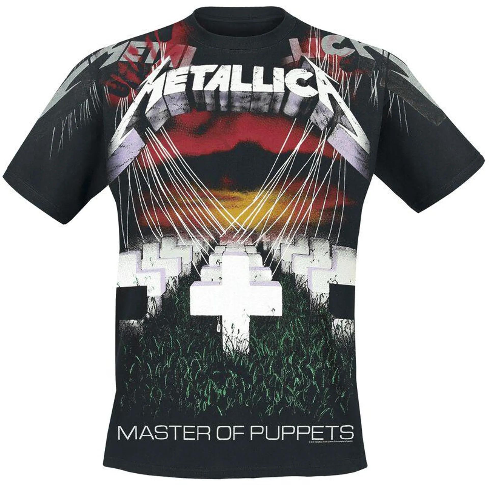 "Master Of Puppets - Faded Allover" T-Shirt schwarz von Metallica