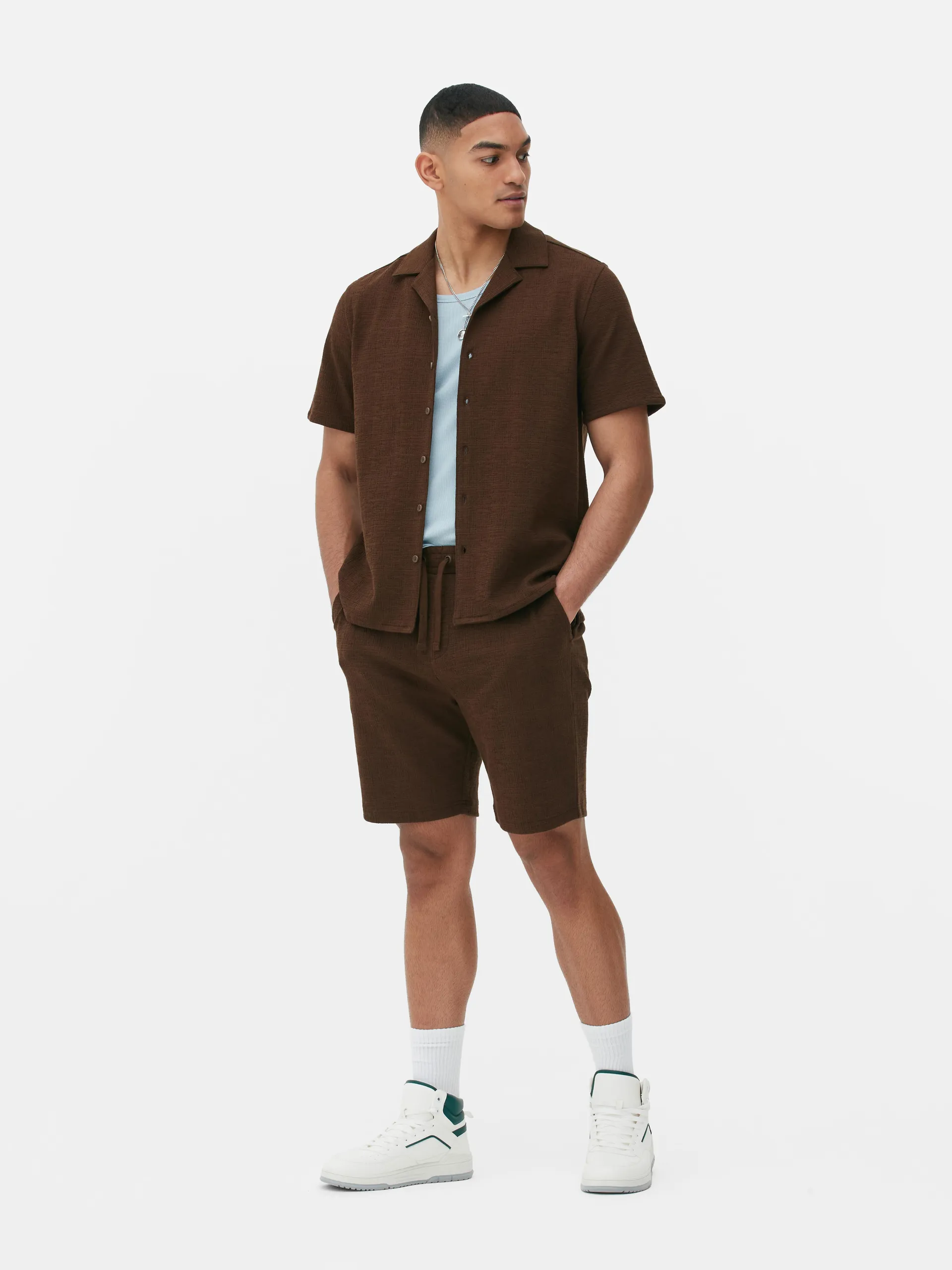 Textured Bermuda Shorts