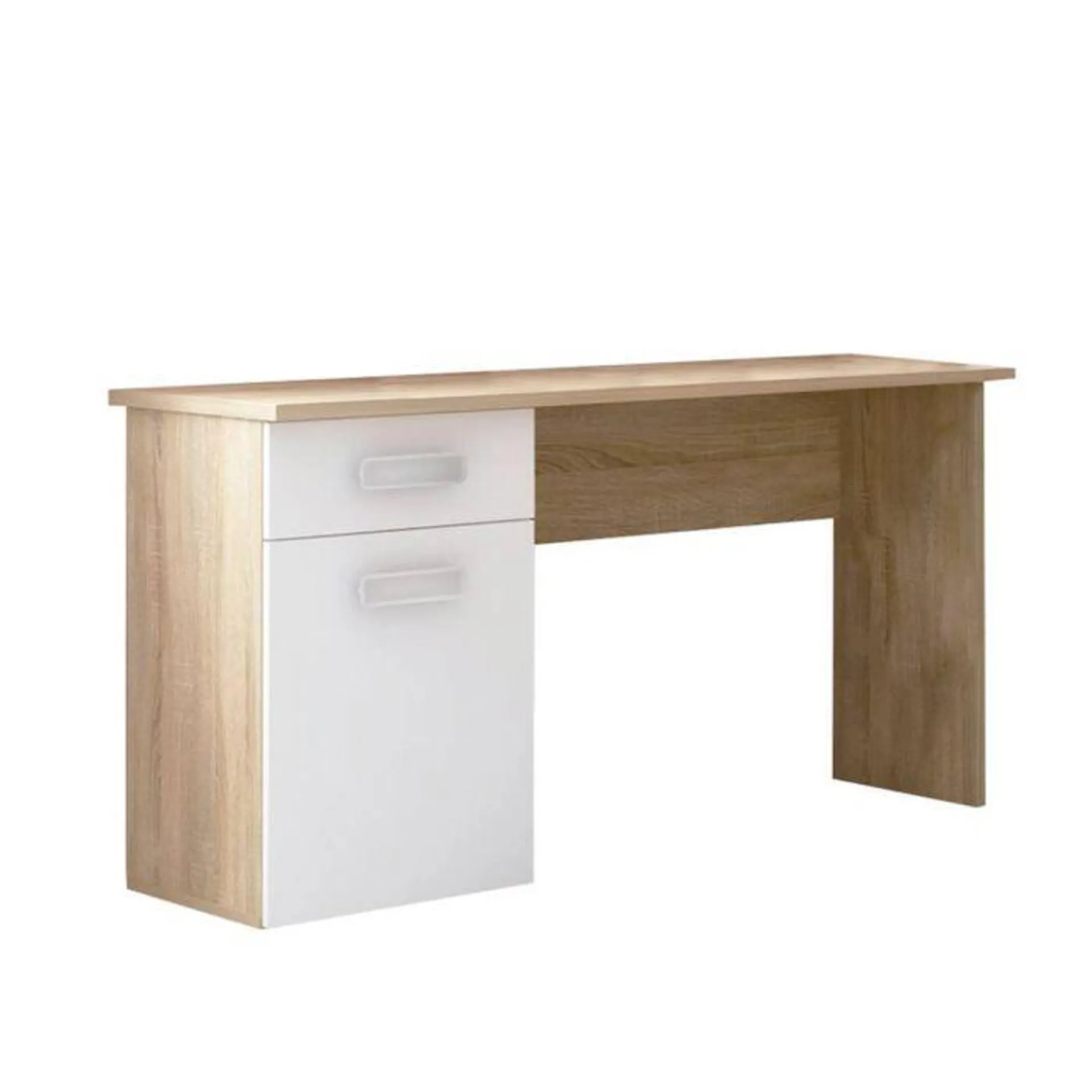 Mesa Estudio de 120 cm con Cajón y Puerta Cambrian/Blanco