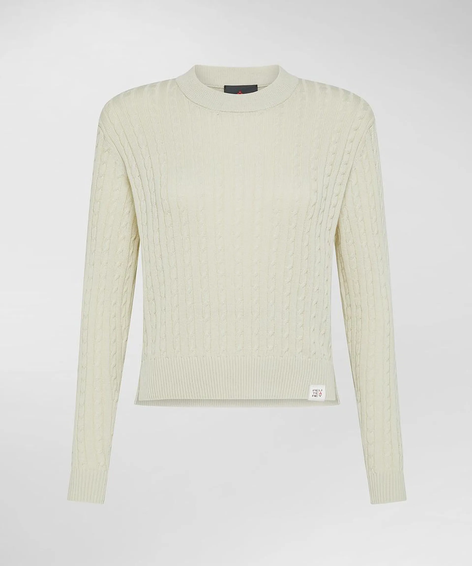 Cotton cable knit sweater