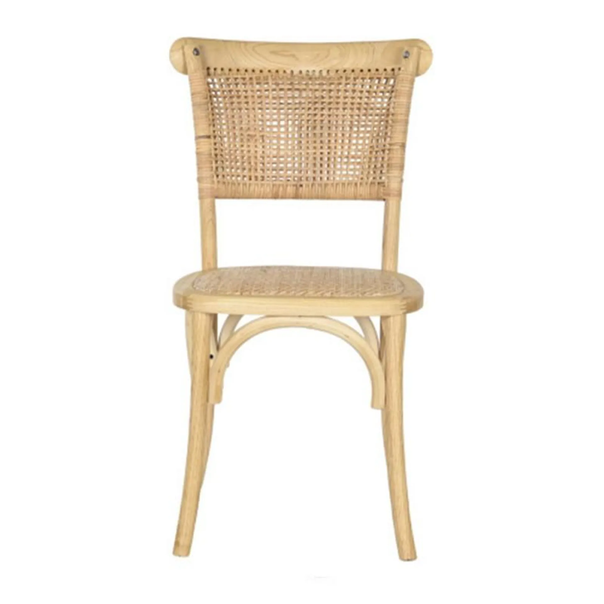 Elm and rattan dining chair