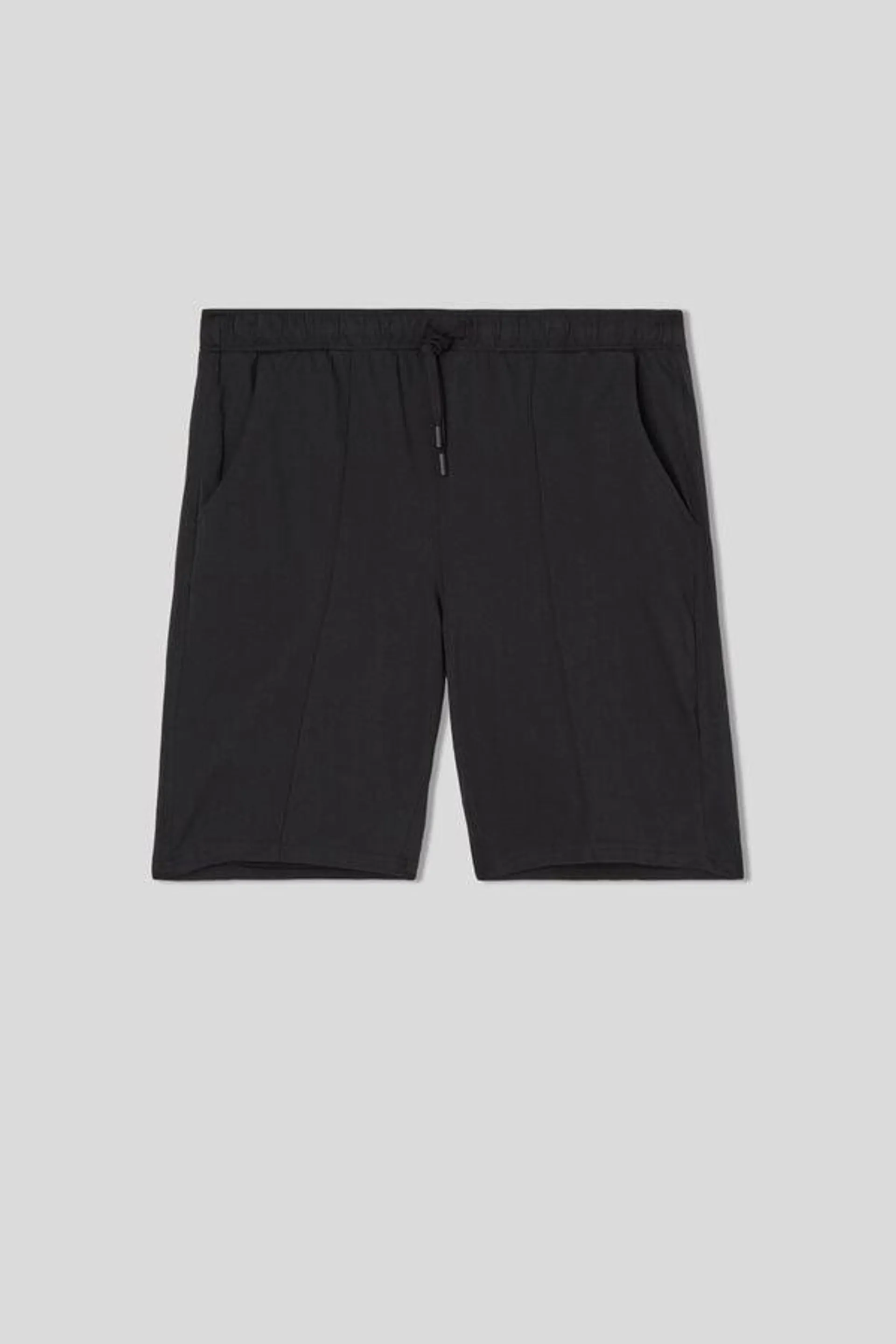 Cotton Shorts with Seam