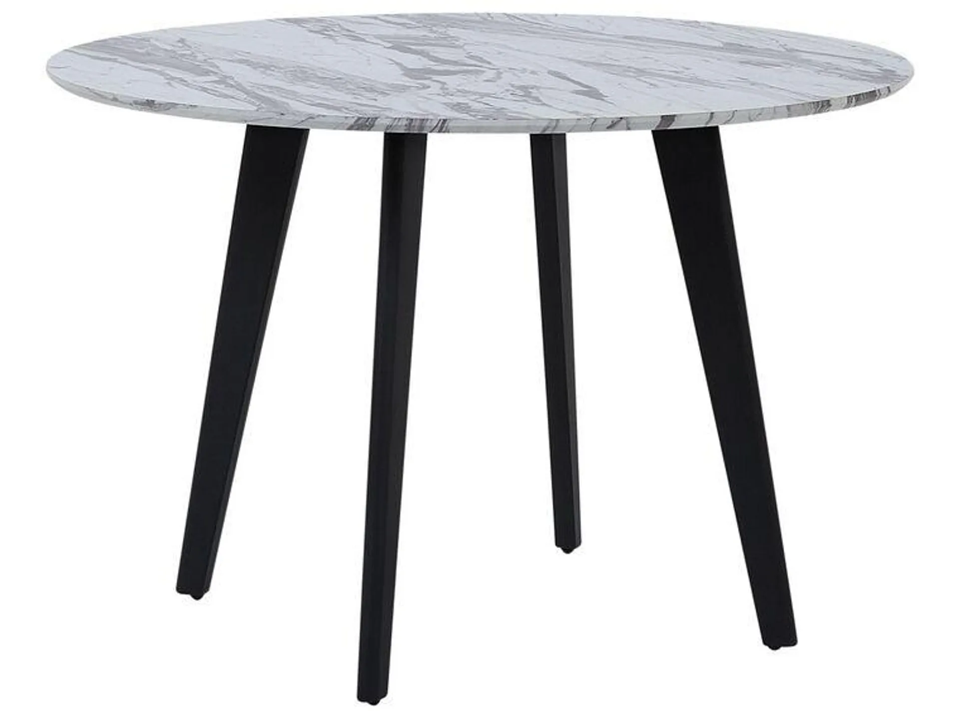 Mesa de comedor gris/blanco/negro ⌀ 110 cm MOSBY