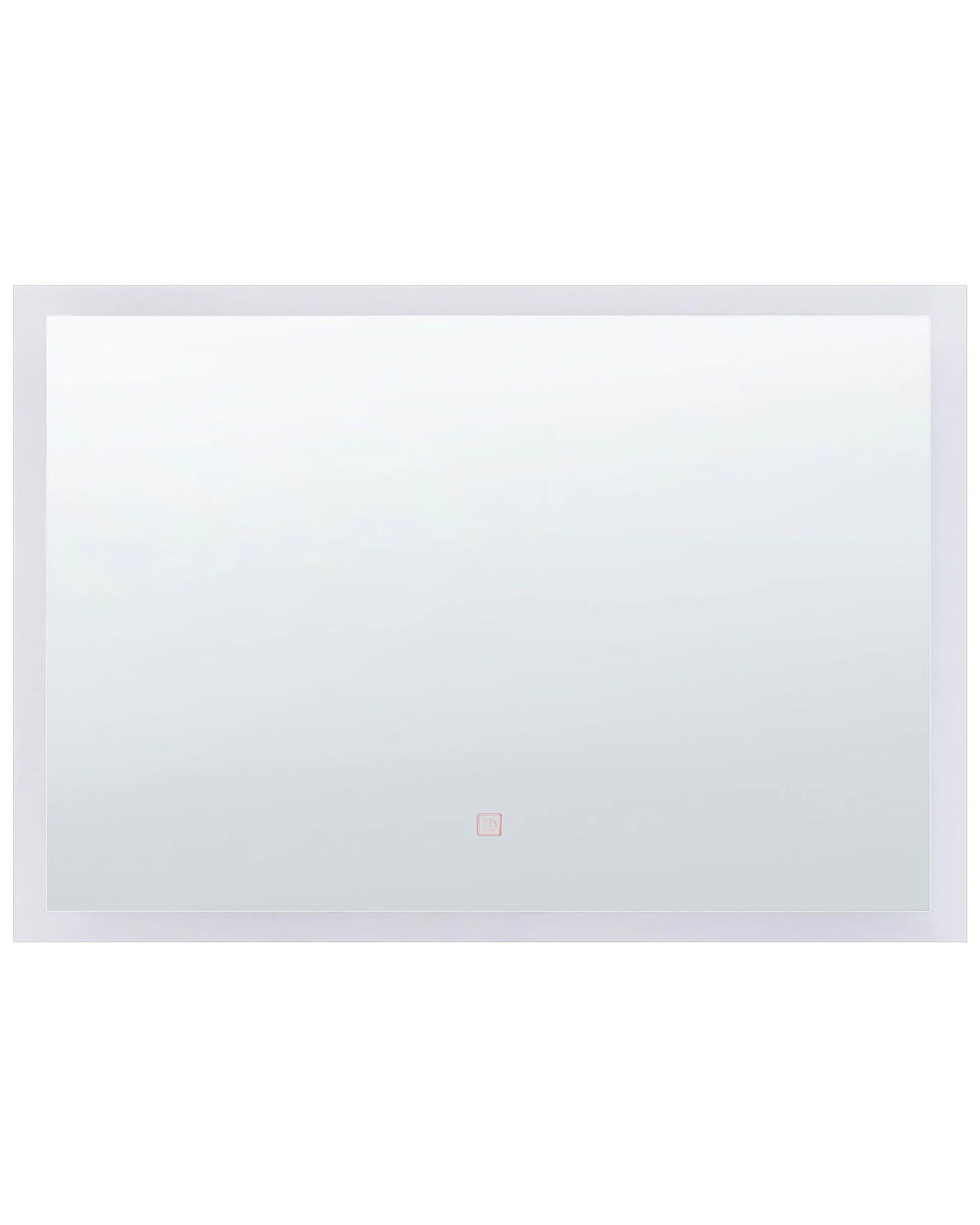 Espejo de pared LED 80x60 cm plateado ADOUR