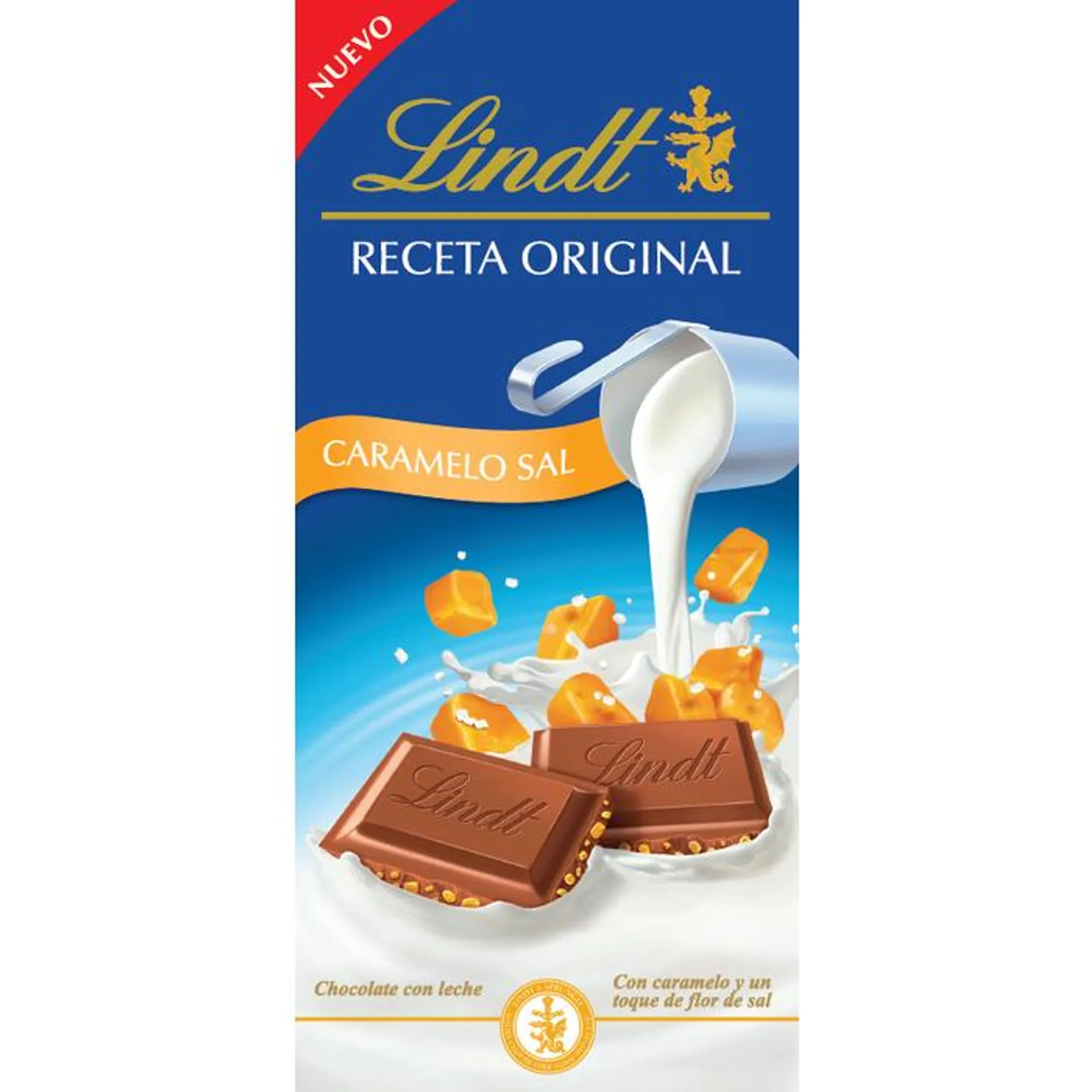 Tableta de Chocolate con Leche Caramelo Sal 125g - Lindt