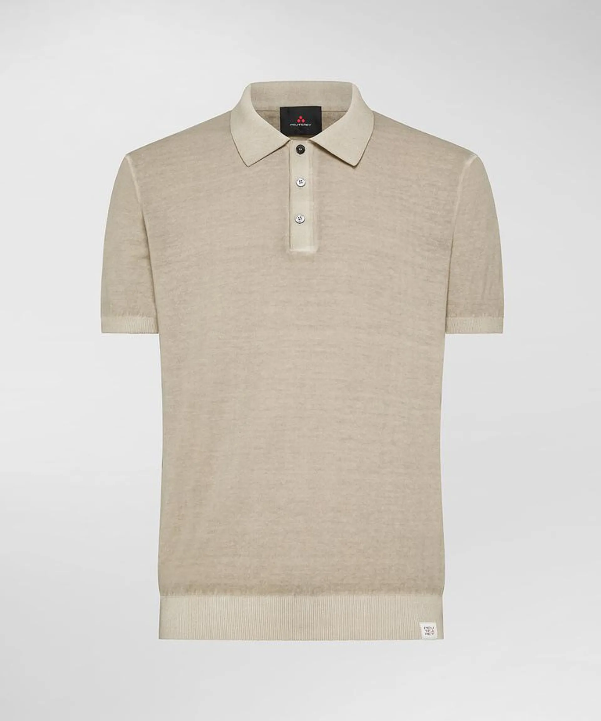 Cotton knit classic polo shirt