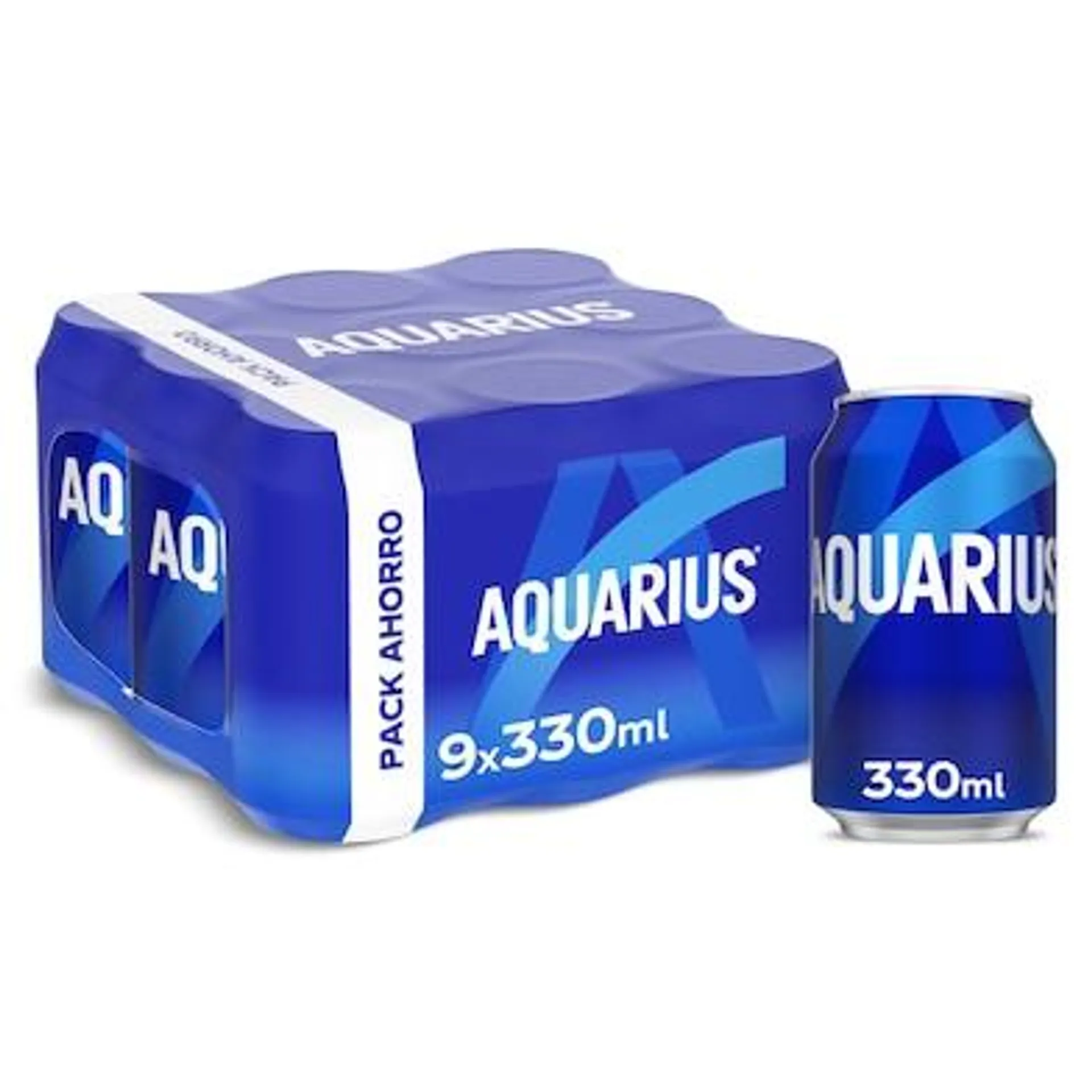 Bebida refrescante de limón Aquarius lata 9 x 33 cl