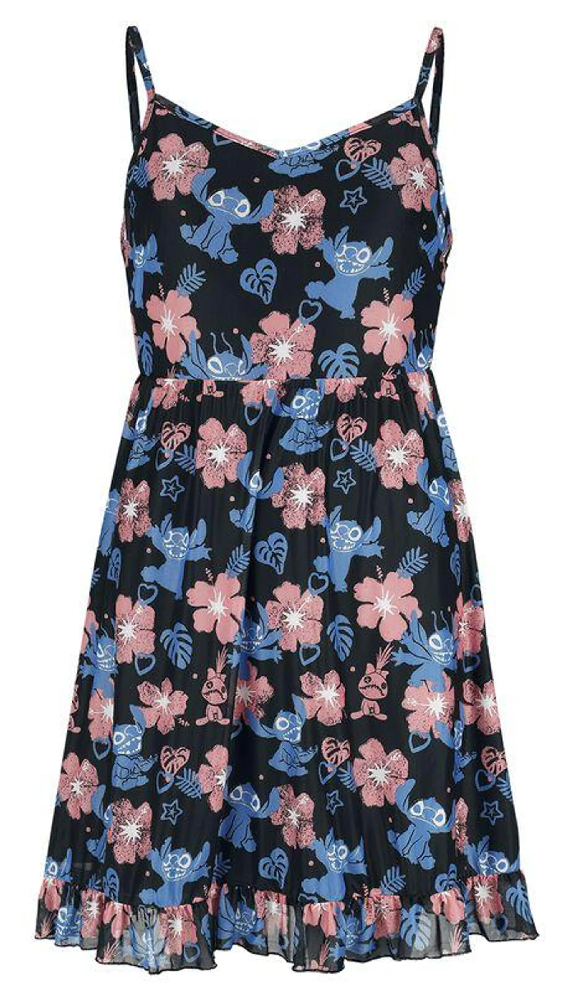 "Red And Blue Floral" Kurzes Kleid multicolor von Lilo & Stitch