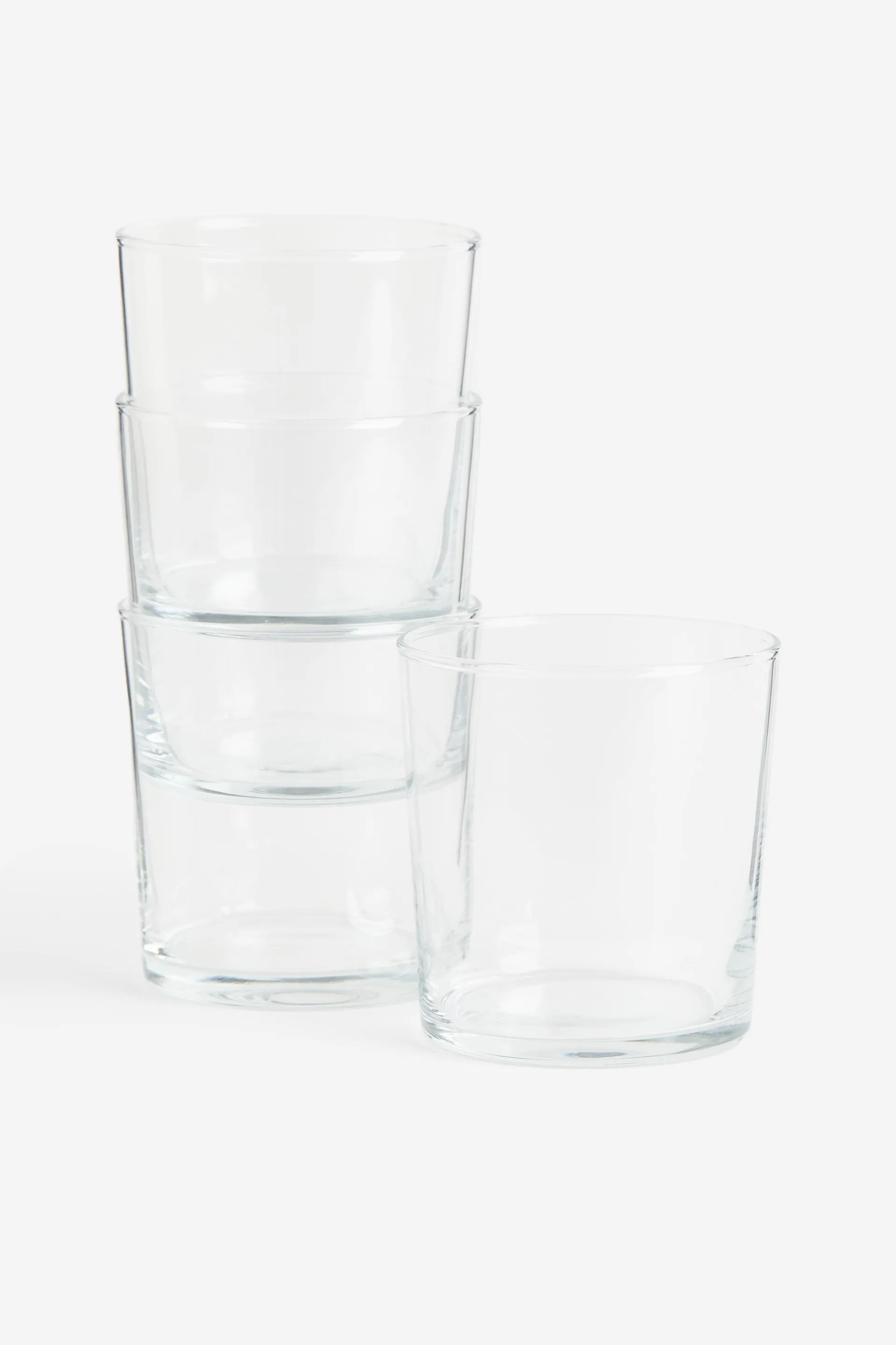 Pack de 4 vasos de vidrio