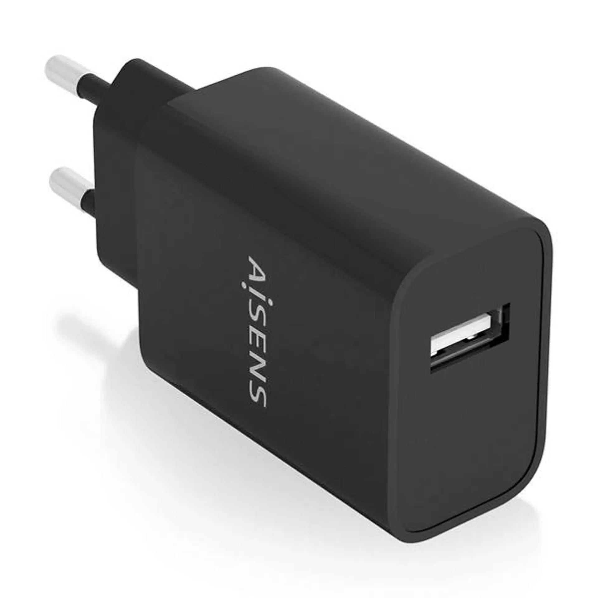 AISENS CARGADOR USB 10W ALTA EFICIENCIA. 5V-2A. NEGRO