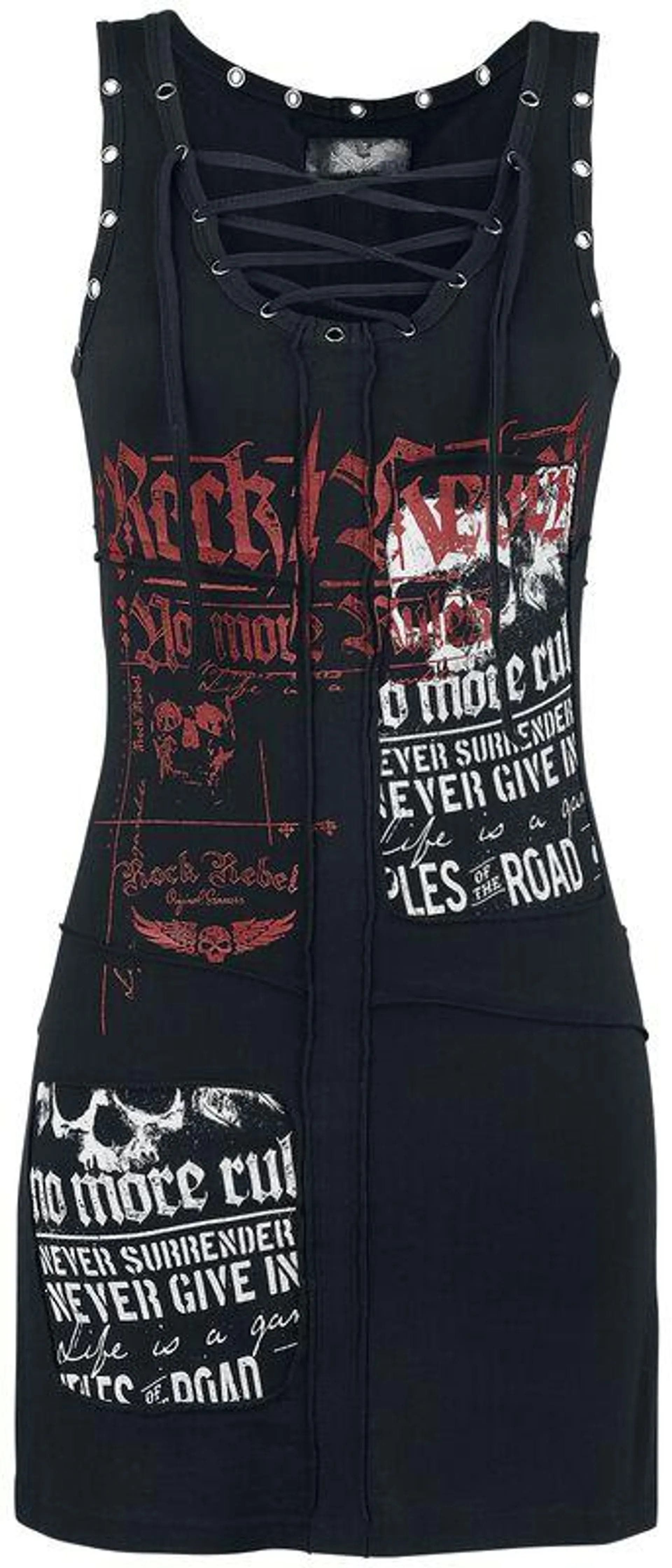 Vestido Corto Negro de Rock Rebel by EMP