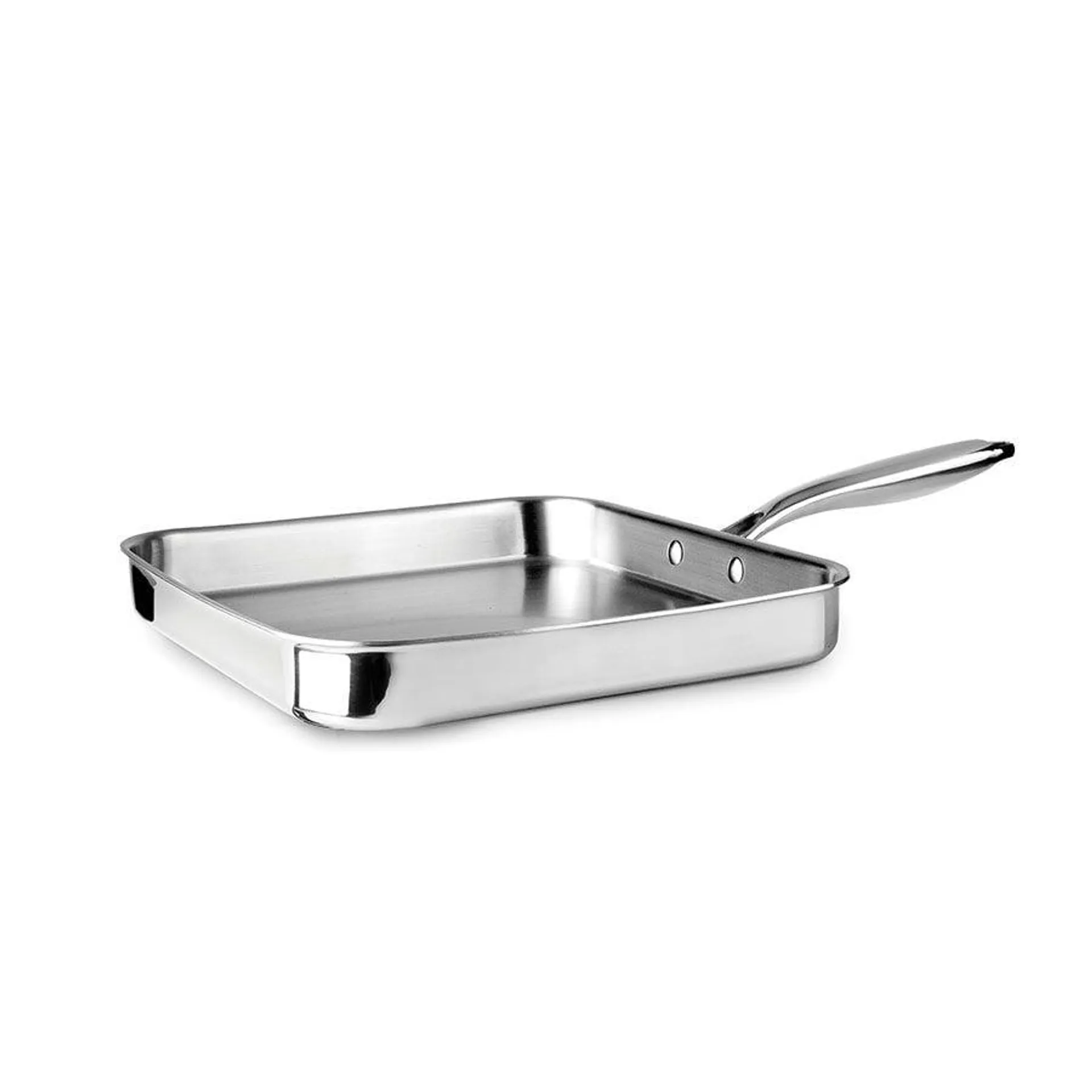 Grill cuadrado liso 28x28cm acero inox Ibili