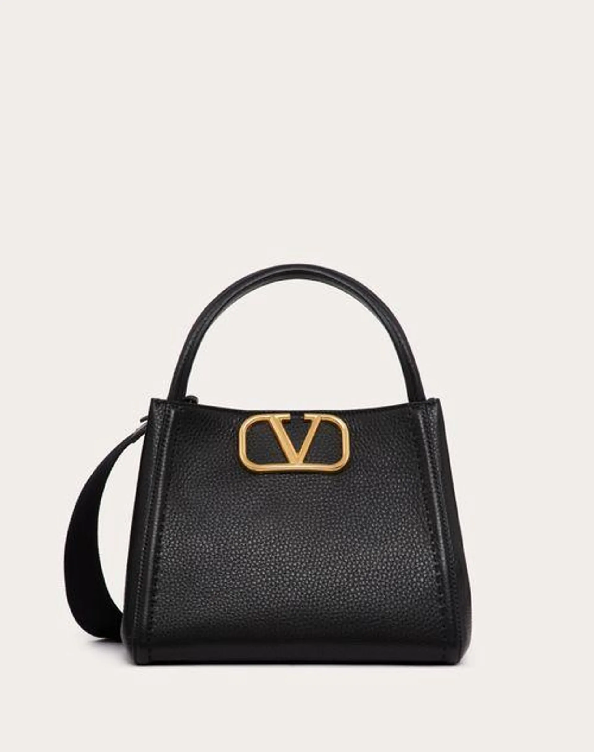 BOLSO DE MANO MEDIANO VALENTINO GARAVANI ALLTIME DE CUERO DE BECERRO GRANULADO