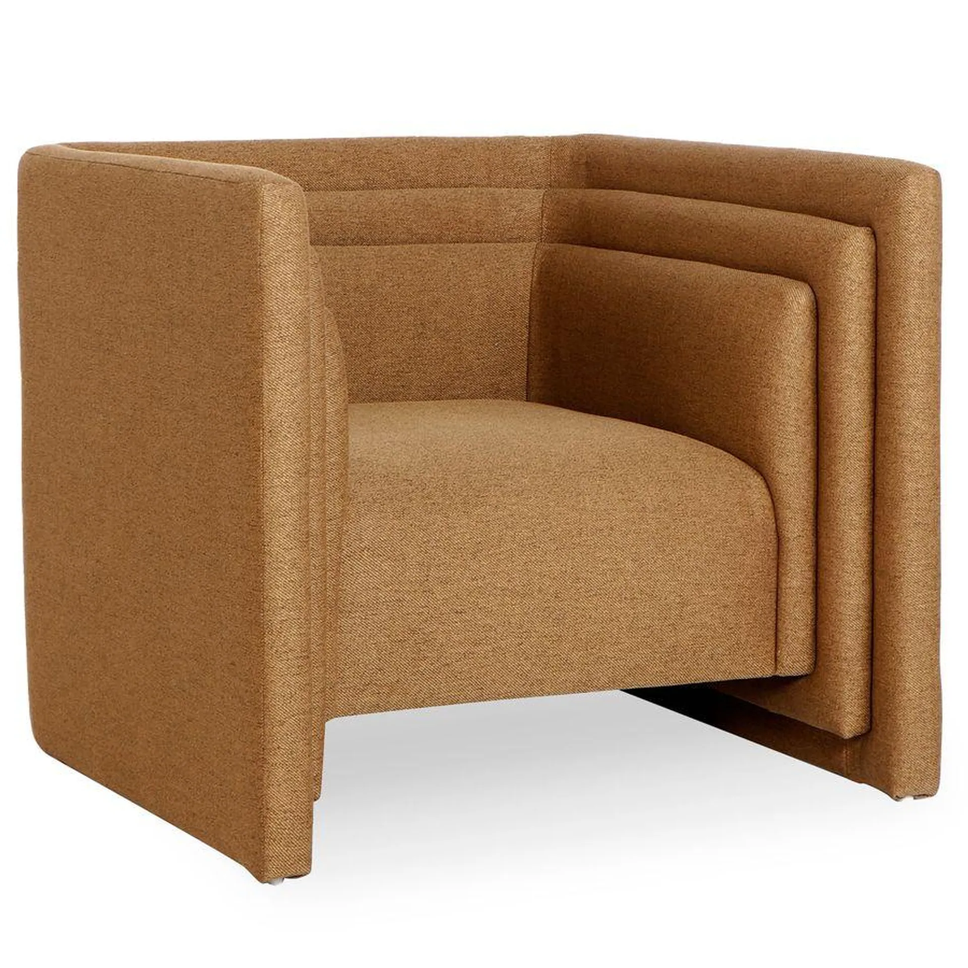 Sillón moderno Fredonia de estilo cúbico Tejido marrón