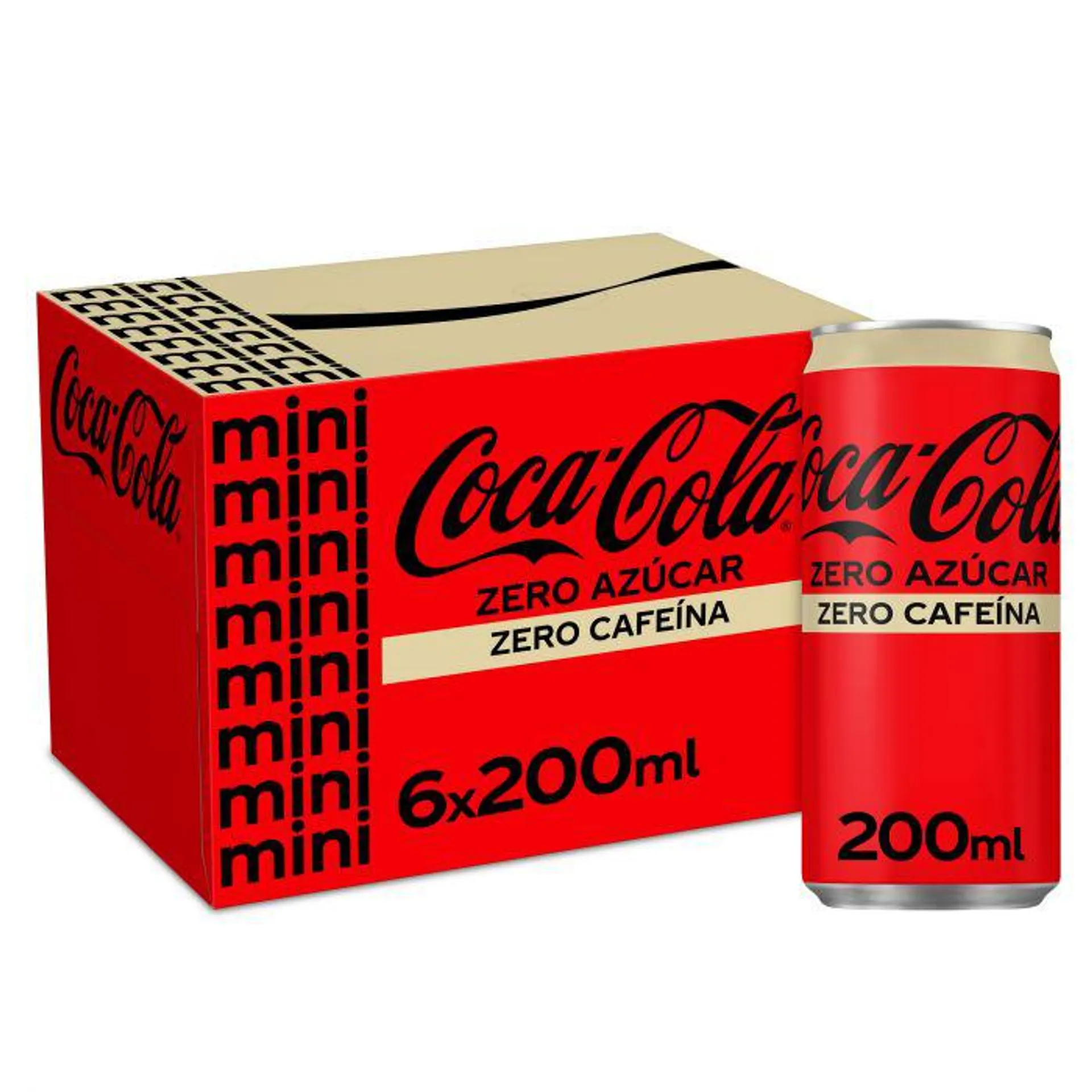 Refresco cola zero zero coca cola lata p-6x20cl