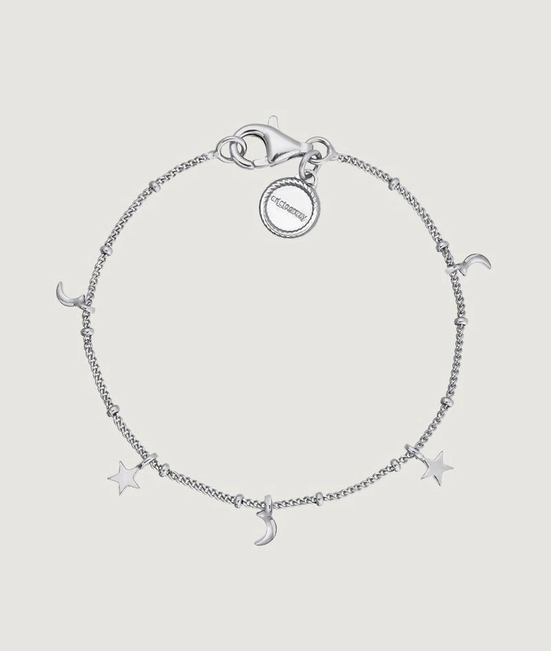 Pulsera de plata 925 con lunas y estrellas