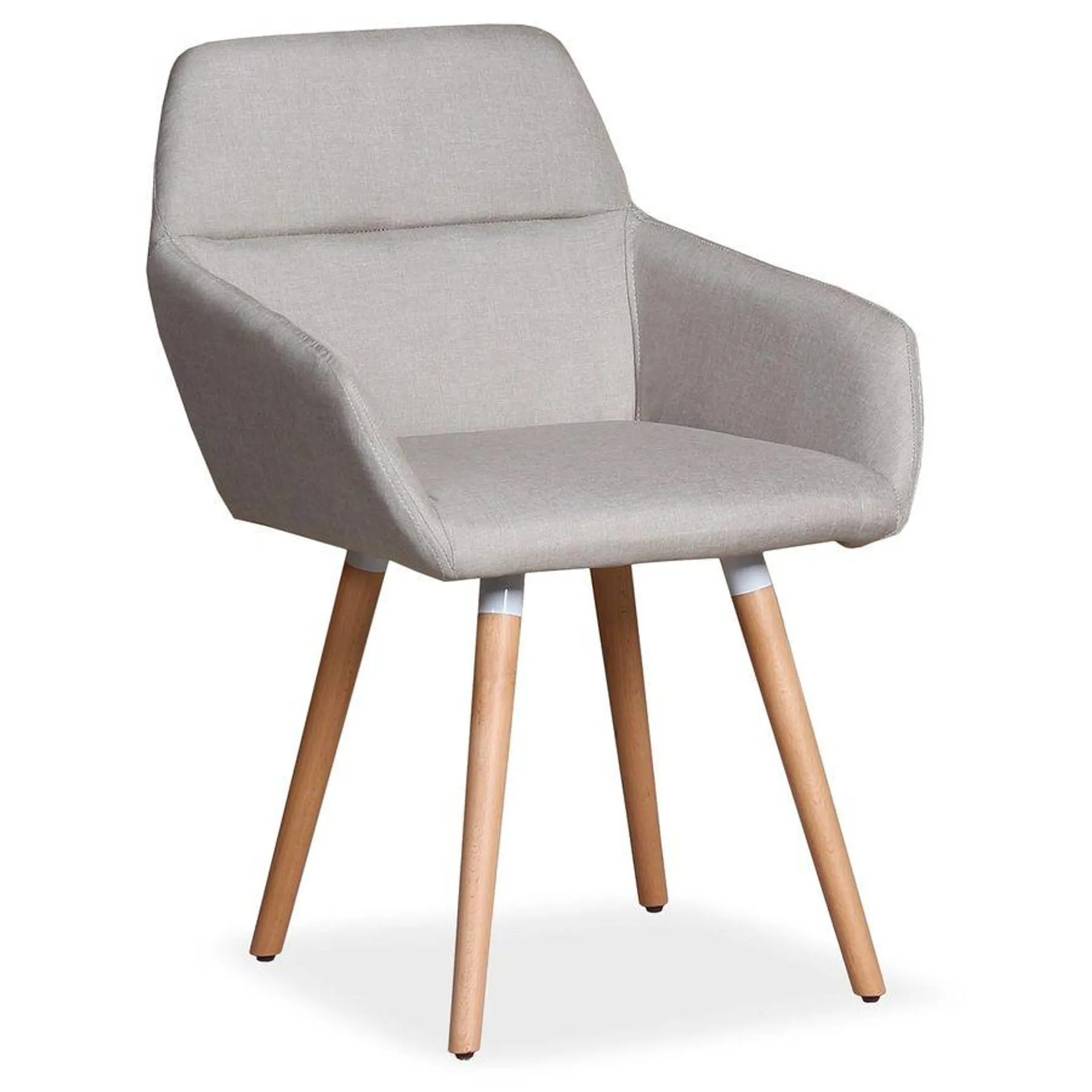 Silla / Sillón escandinavo Frida Tela Beige