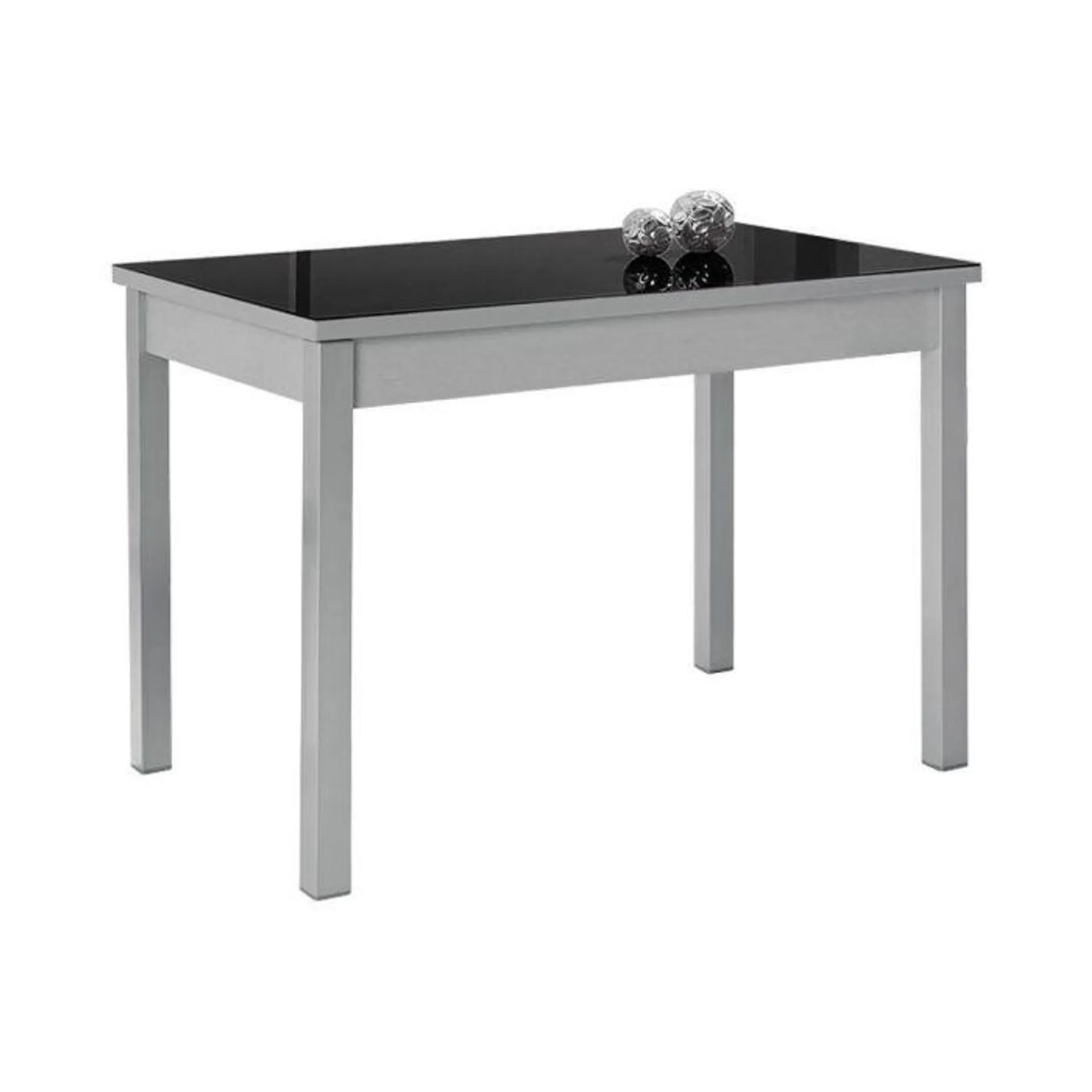 Mesa de Cocina Aluminio con Tablero de Cristal CIGALES 156