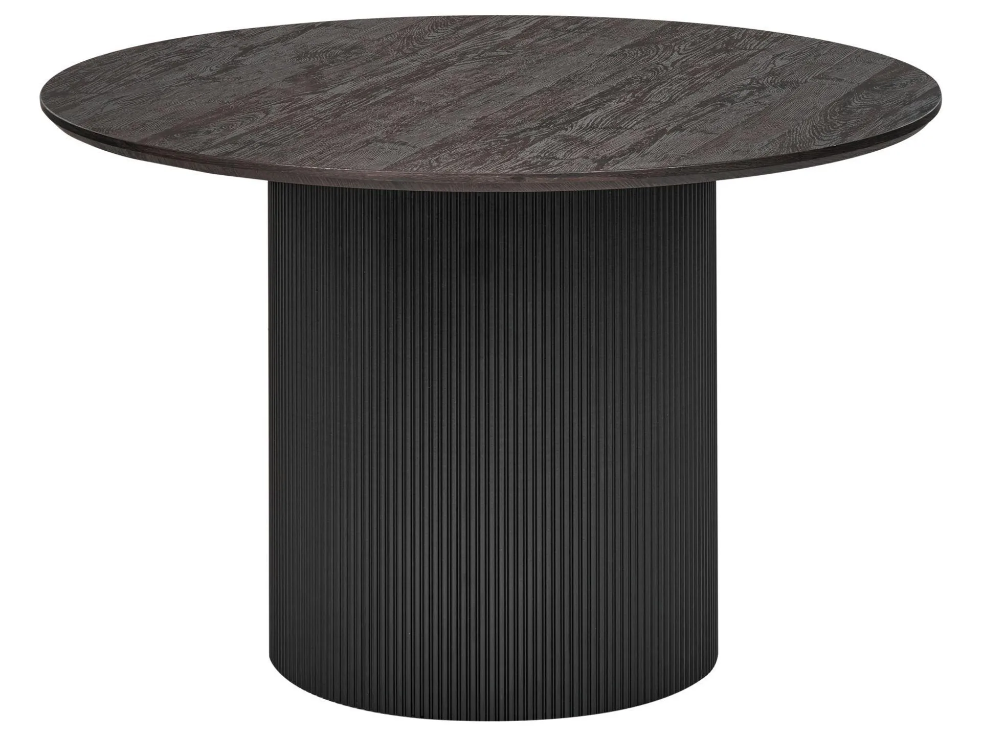 Mesa de comedor redonda Ø 120 cm negra SHEHO