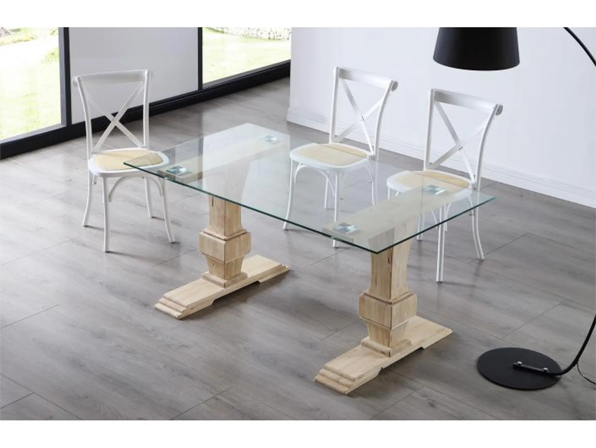 Mesa comedor cristal color nordish