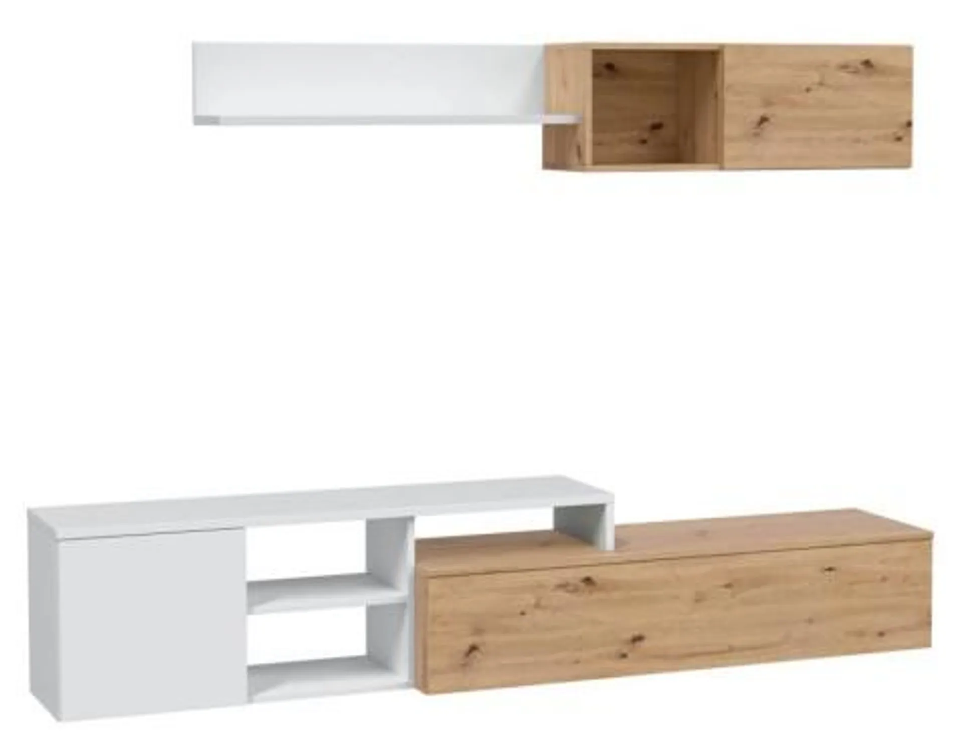 Mueble Salón Julia Roble Nodi Blanco Artik