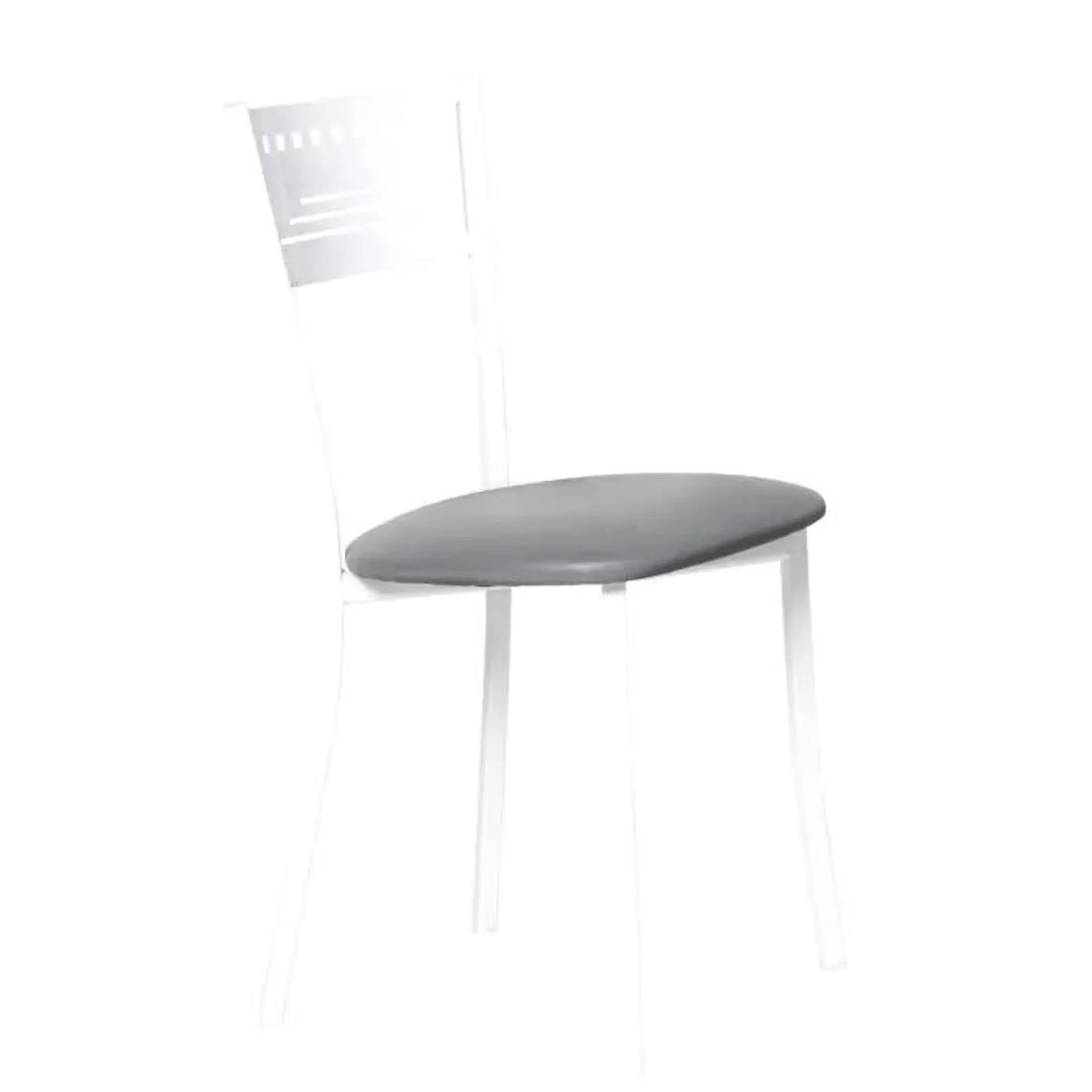 Silla de Cocina Blanca con Asiento Tapizado 897/BL