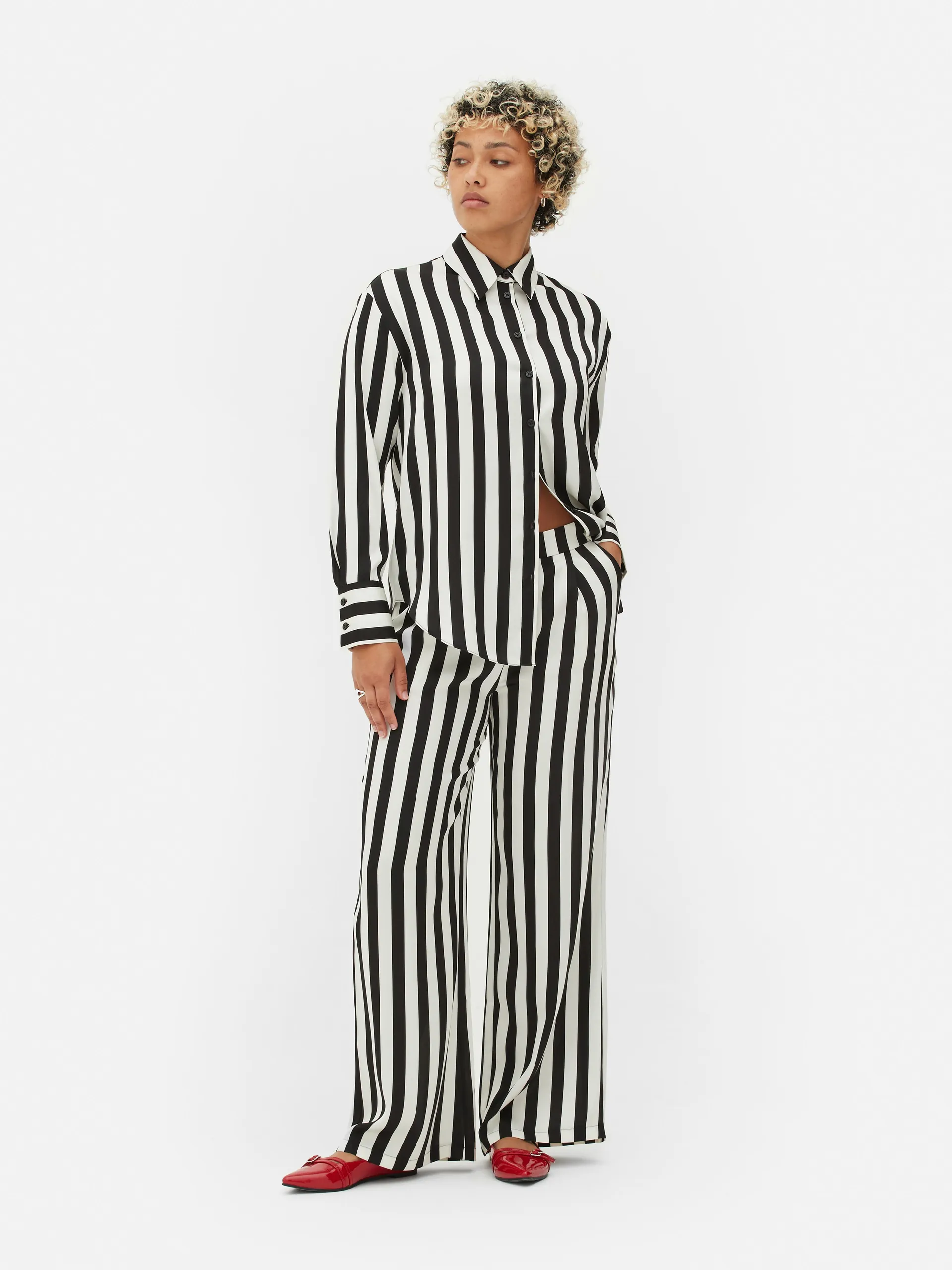 Pantaloni a righe Beetlejuice X Colleen Atwood