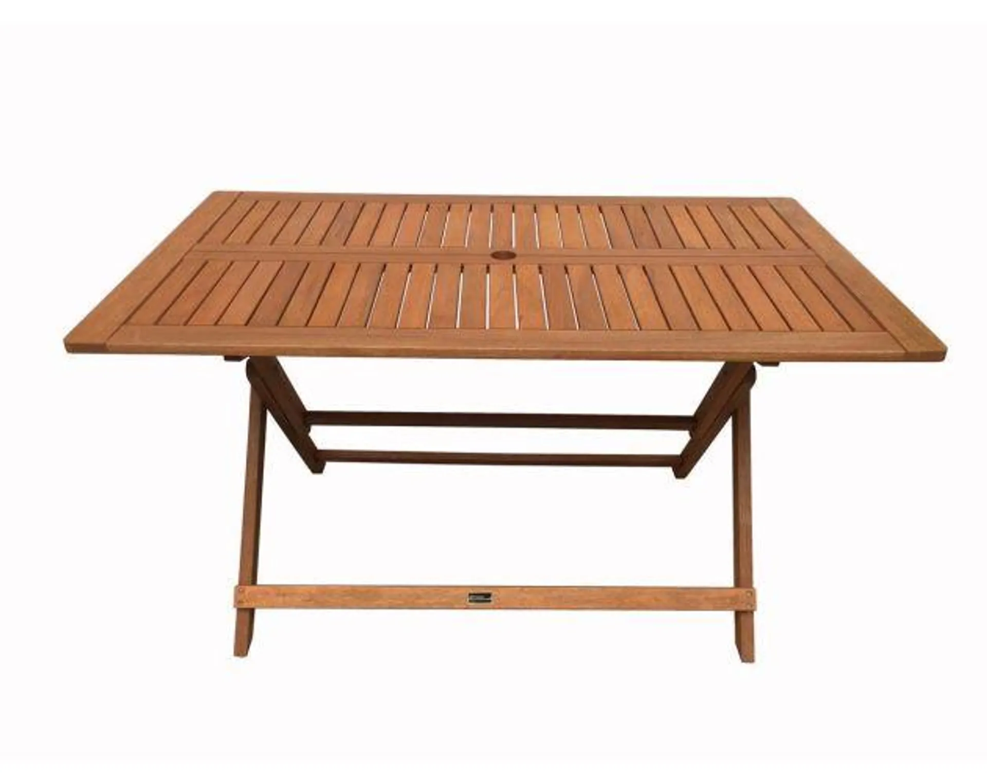 Mesa plegable en madera exótica "hong kong" - maple - 135 x 80 cm - marrón