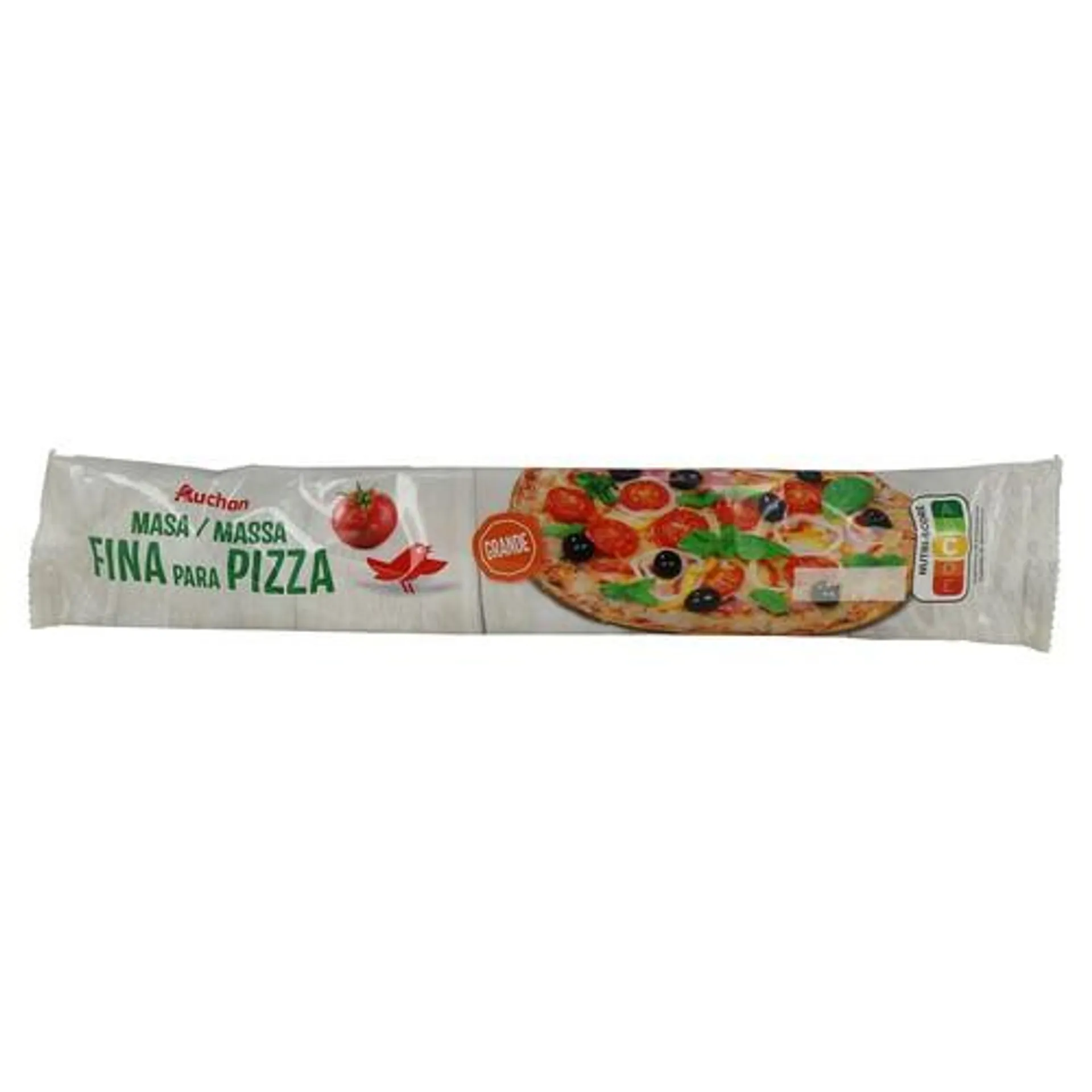 PRODUCTO ALCAMPO Masa para pizza fina de tamaño grande 230 g.