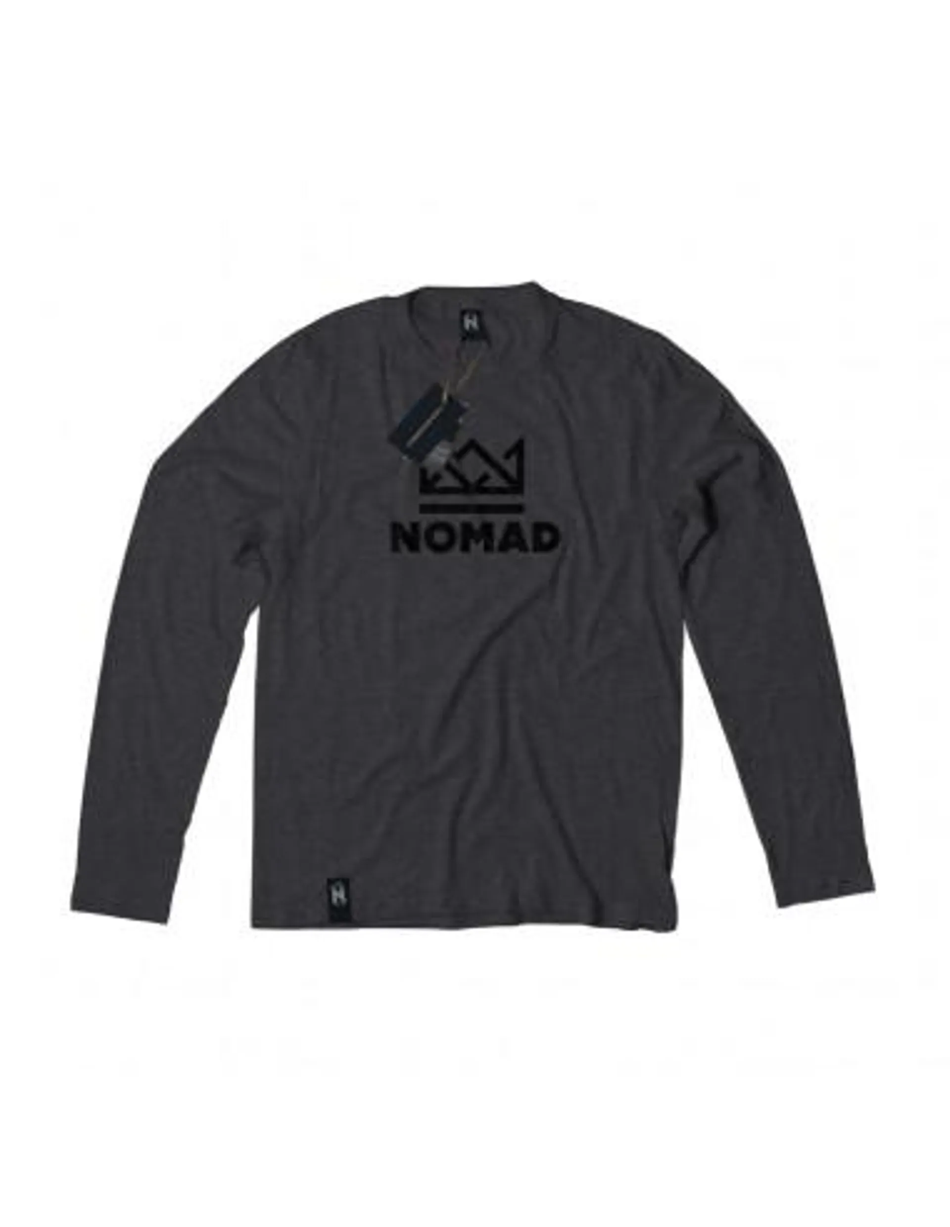 CROWN L/S TEE CHARCOAL WHITE