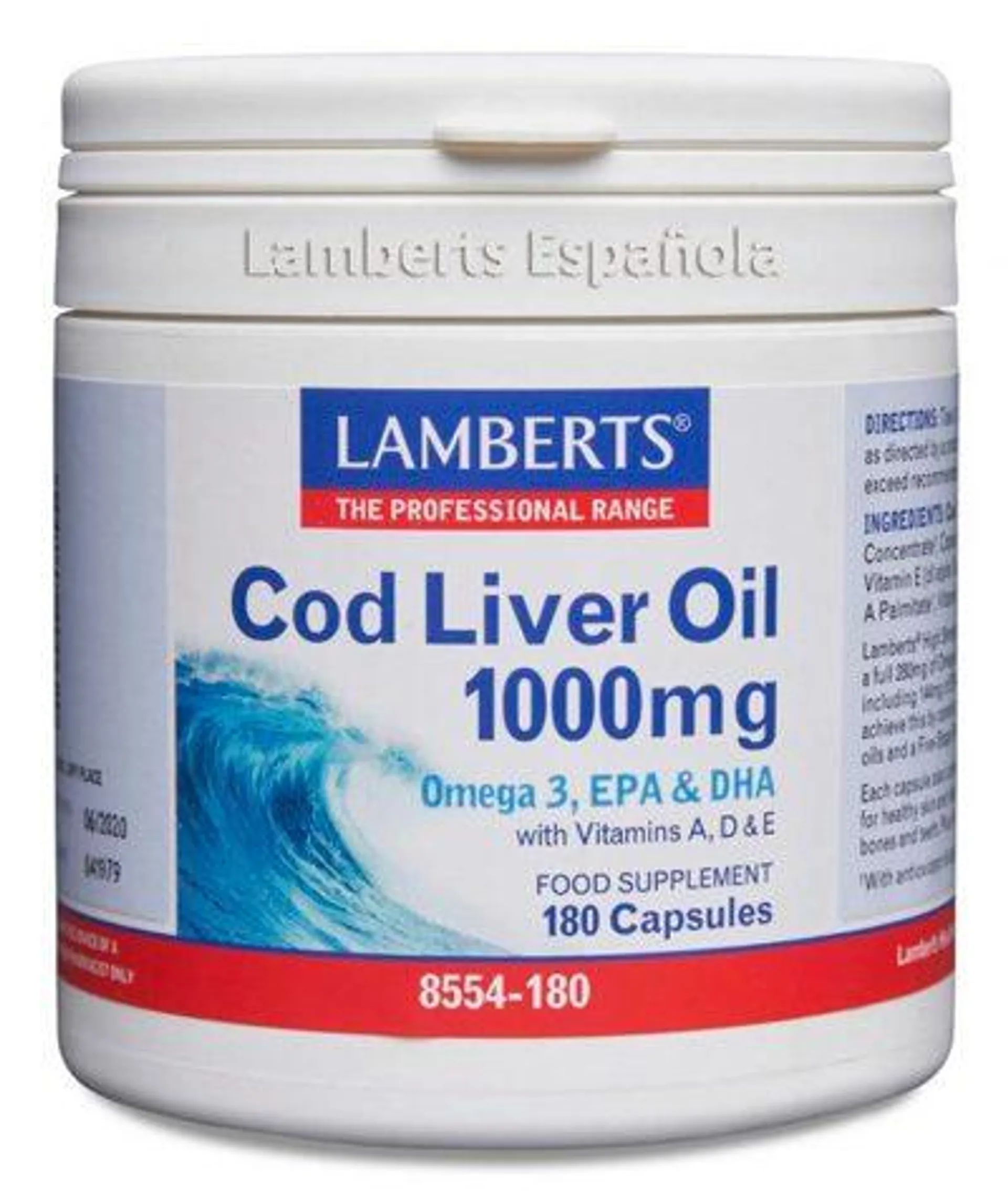 Aceite de Hígado de Bacalao 1000 mg en forma de triglicéridos. – Lamberts