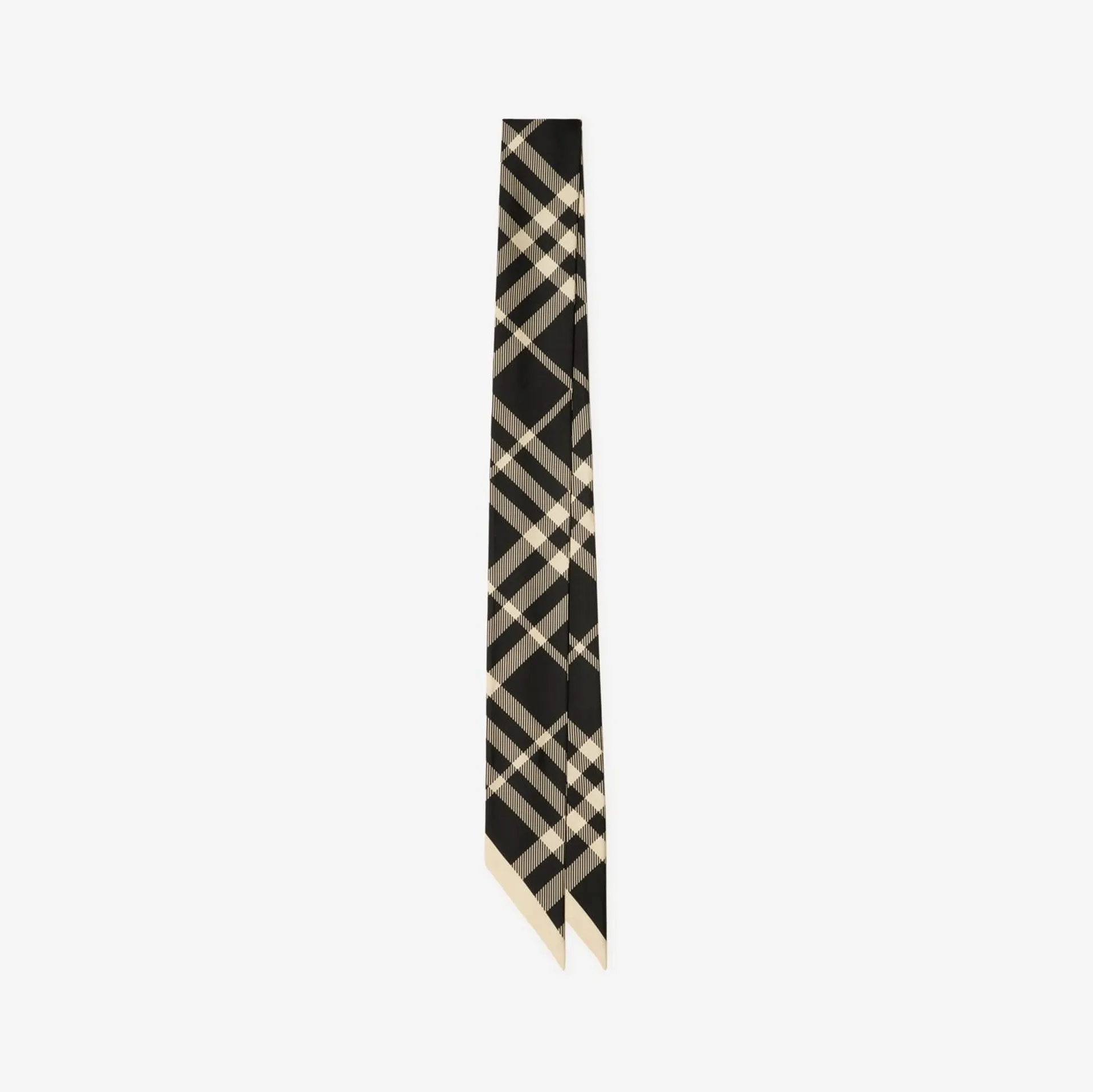 Skinny Check Silk Scarf