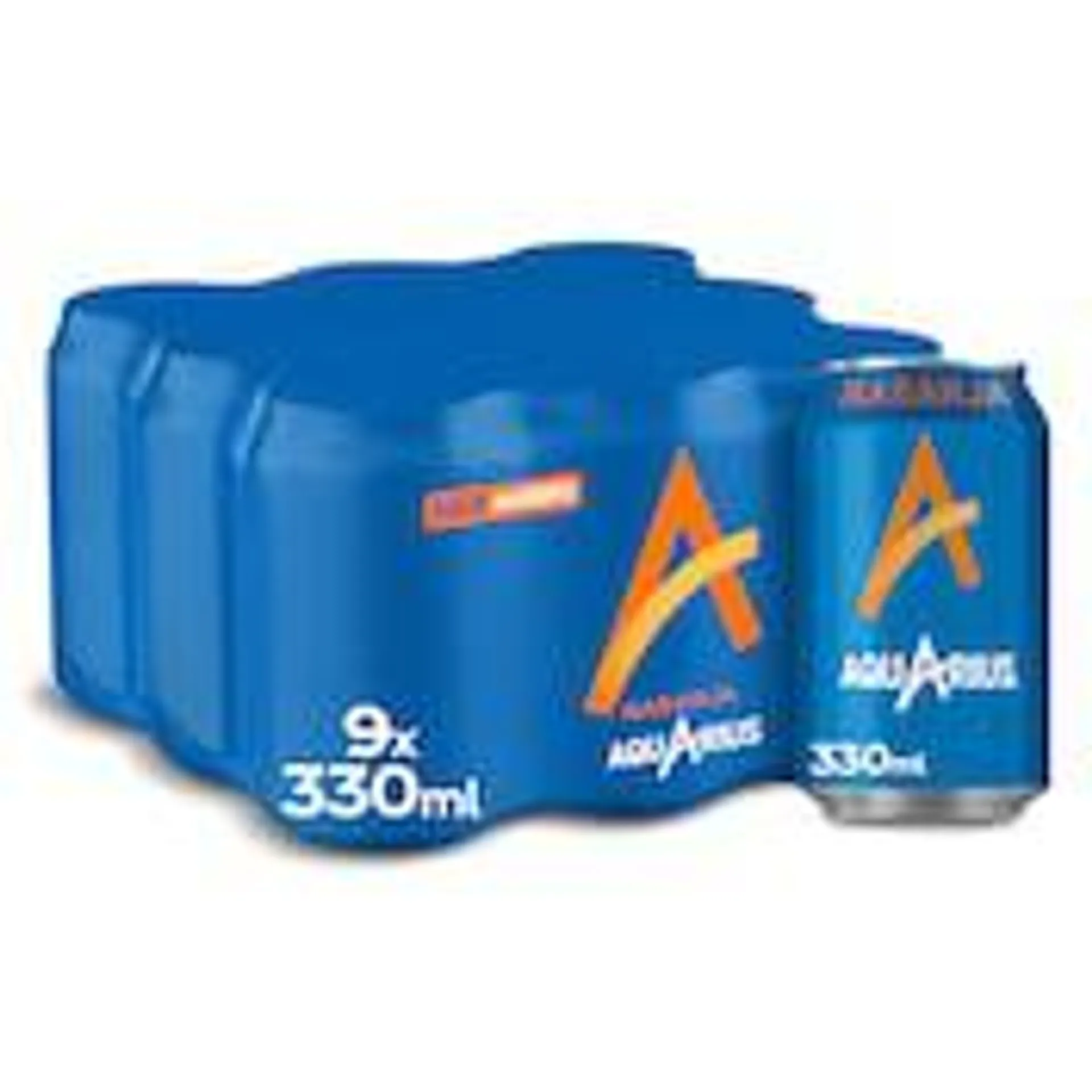 Bebida refrescante de naranja Aquarius lata 9 x 33 cl