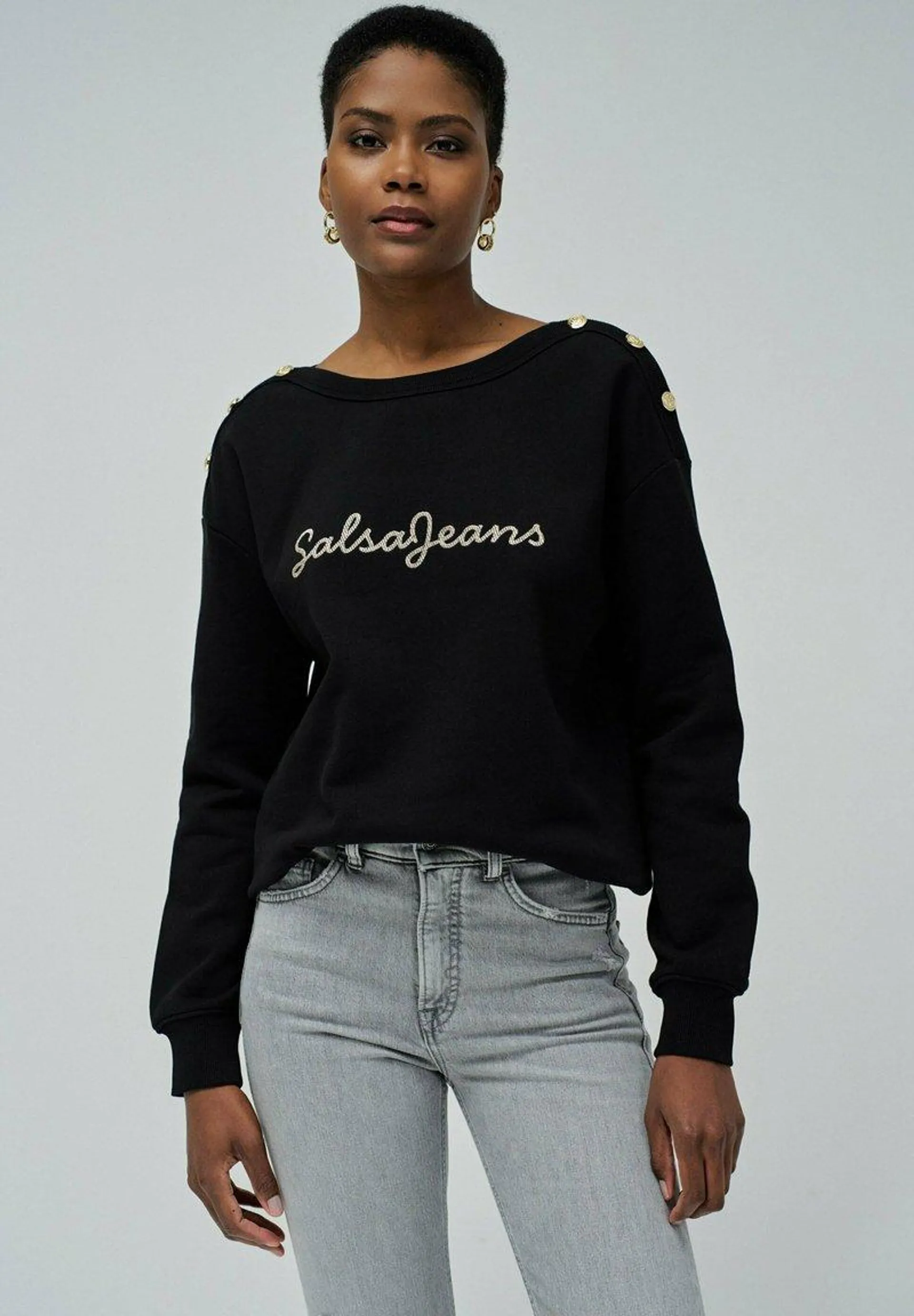 LANGARM REGULAR - Sudadera - schwarz