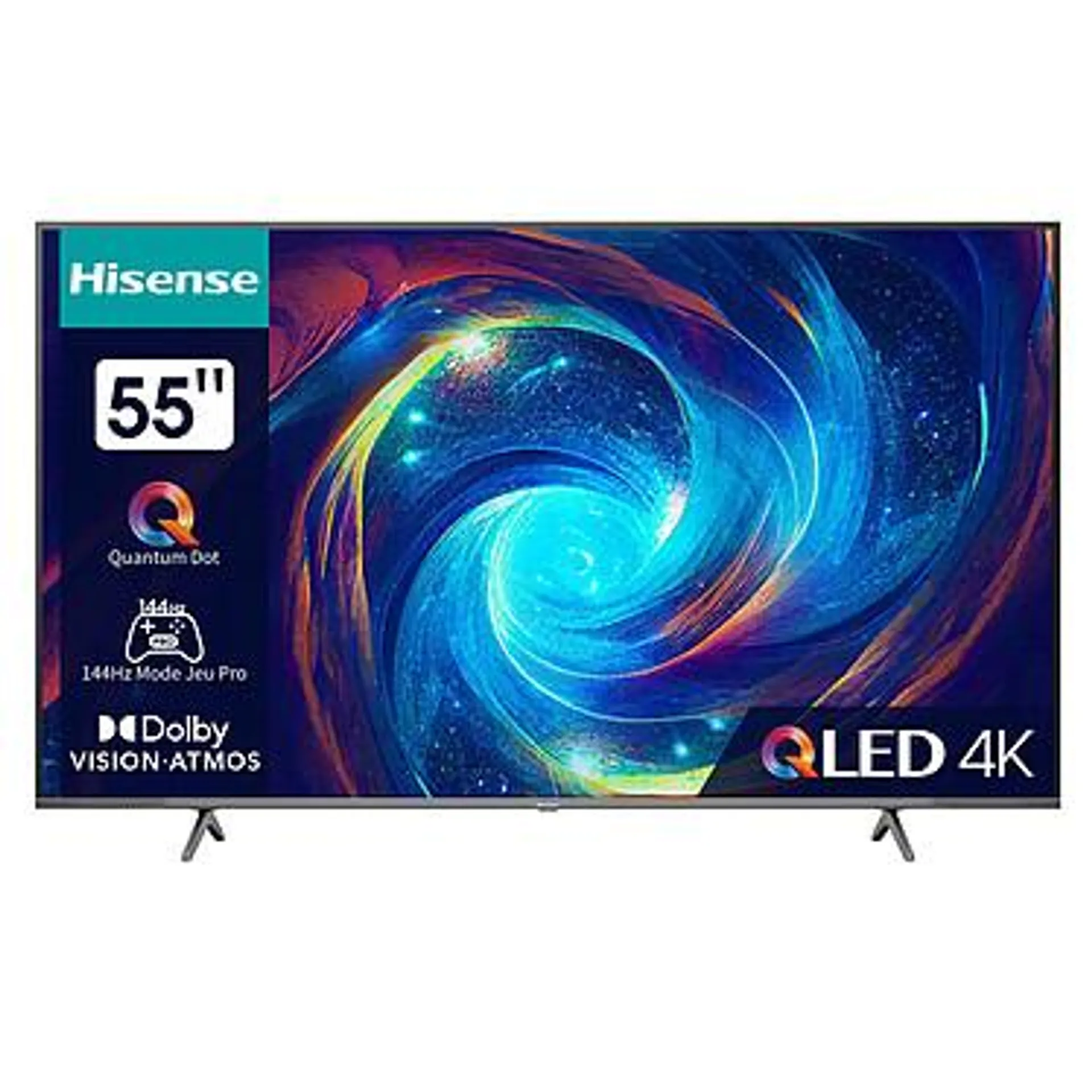 ALL55" (140 cm) 4K QLED TV - 144 Hz - Dolby Vision/HDR10+ - Wi-Fi/Bluetooth - Alexa/Asistente de Google - 3x HDMI 2.1 - M/VRR - Sonido 2.0 16W.