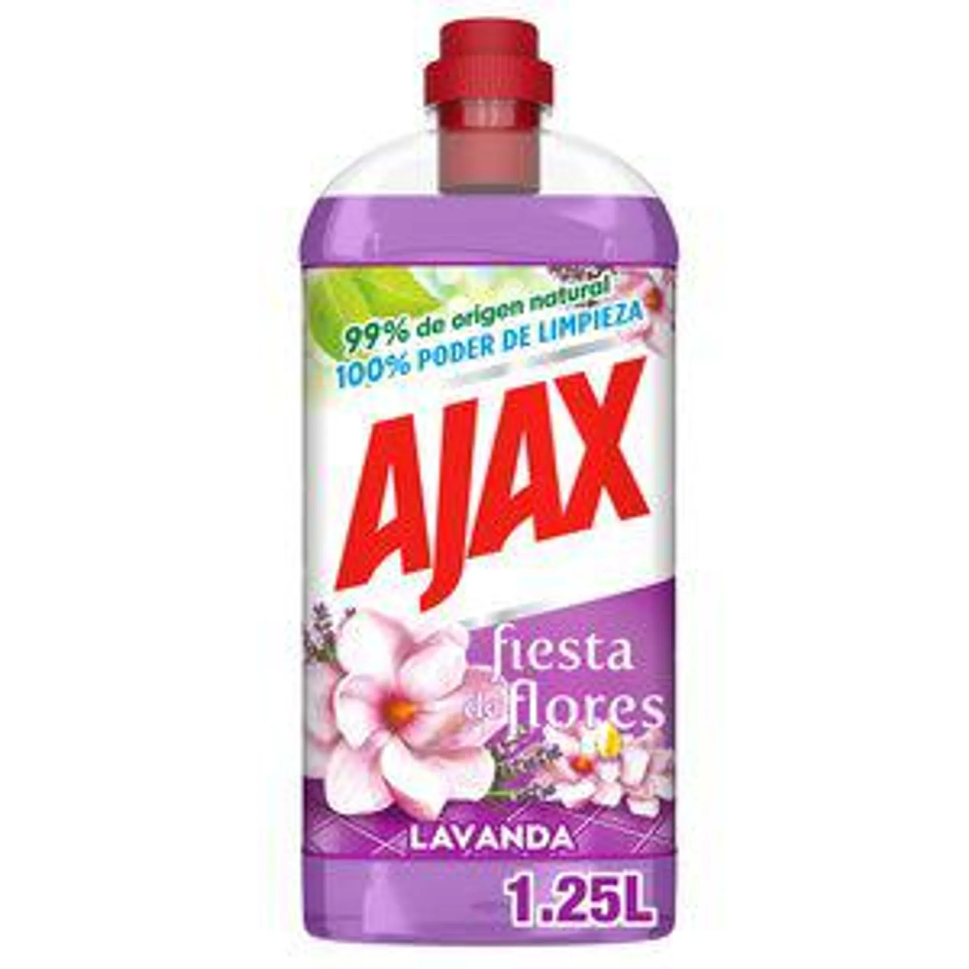 AJAX limpiador multiusos aroma lavanda botella 1.25 lt