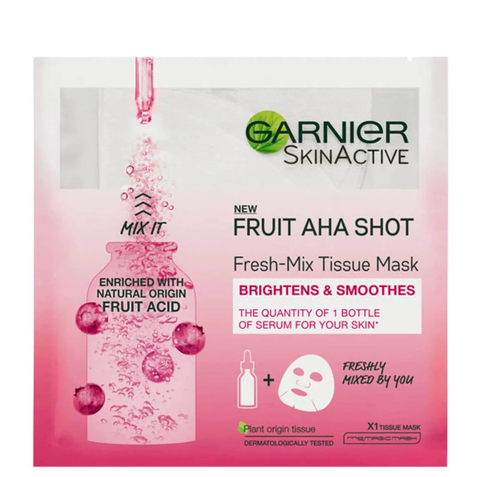 Garnier Fresh-Mix Sheet Mask Skin Hydrating Fruit AHA Shot 33g