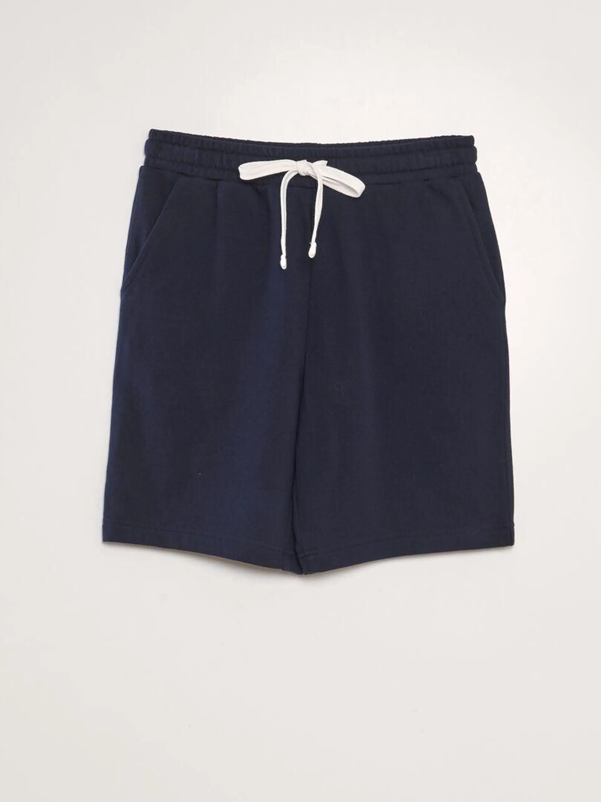 Bermudas finas de chándal - AZUL