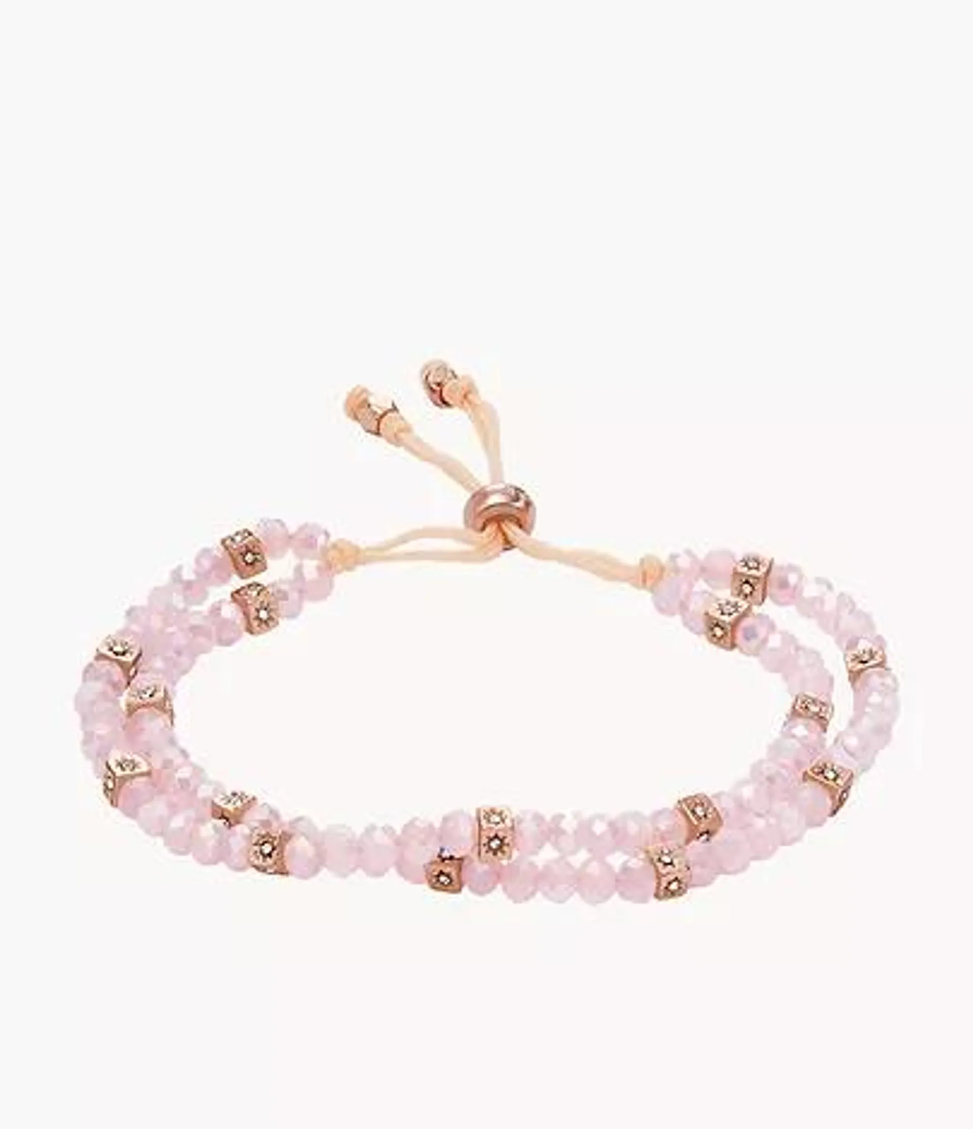 Pulsera de cuentas Arm Party de cristal rosa