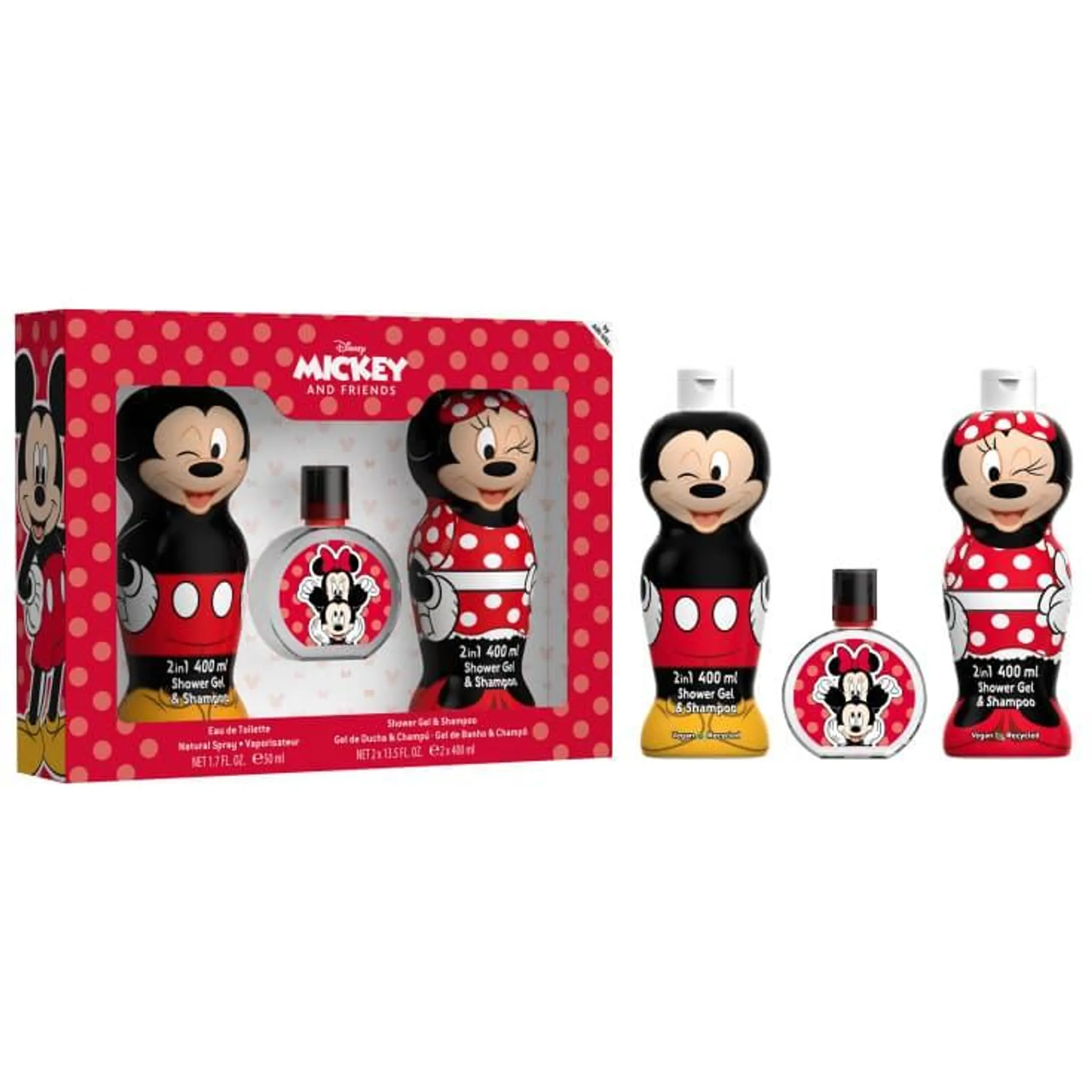 mickey & minnie colonia 50ml estuche 3 piezas