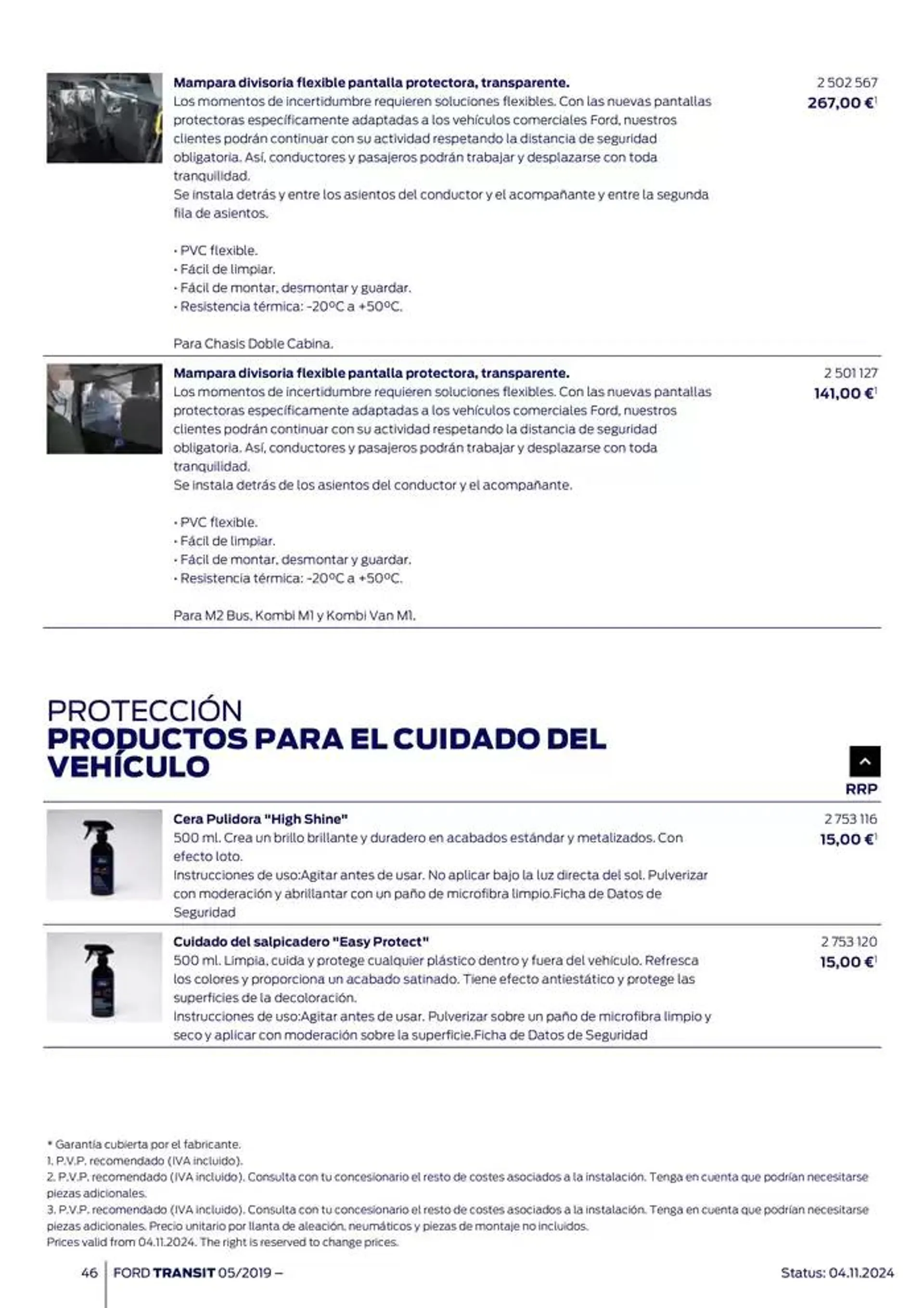 Catálogo de Ford de accesorios Transit Van 13 de noviembre al 13 de noviembre 2025 - Página 46