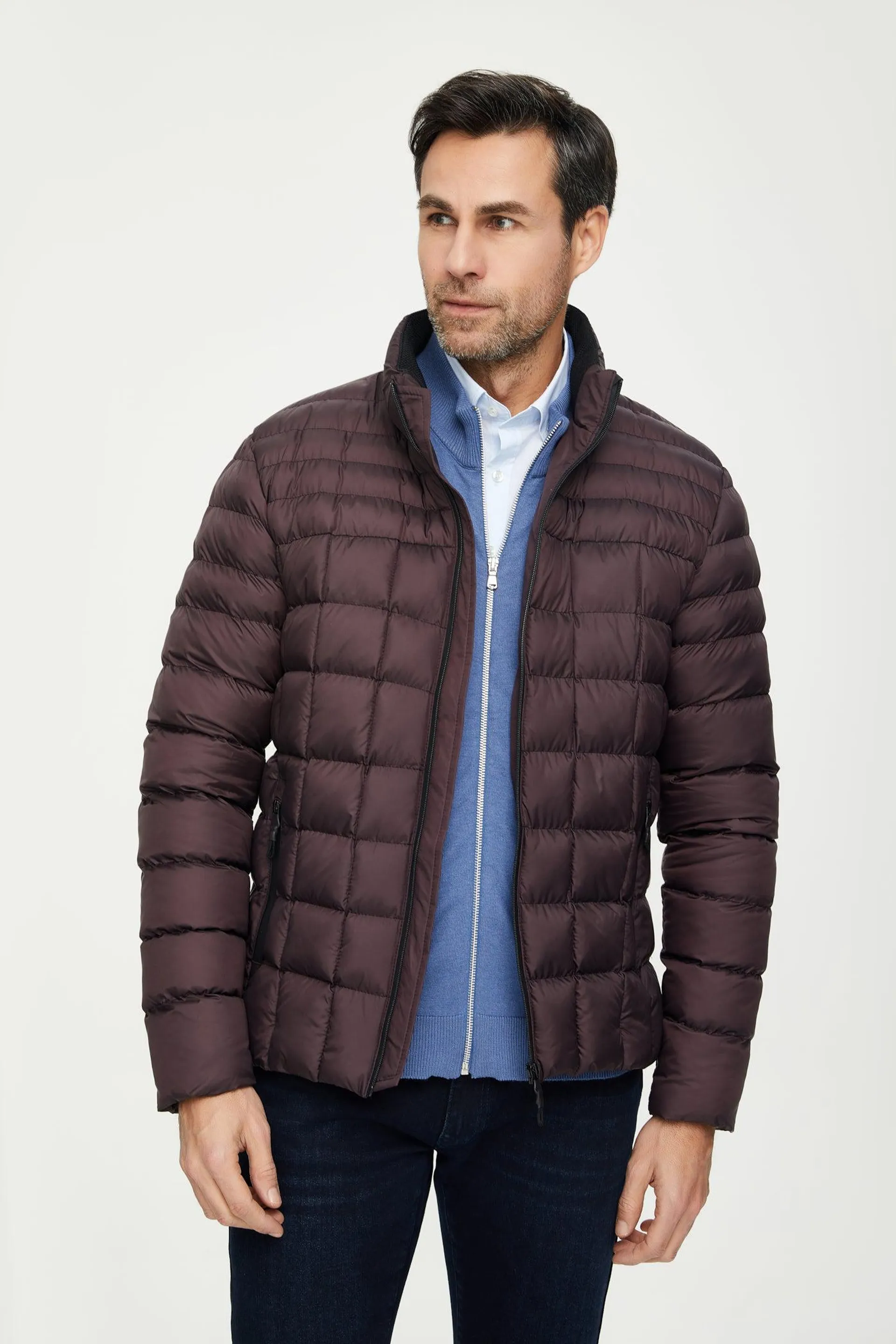Polyestere Man Down Jacket Red Plain
