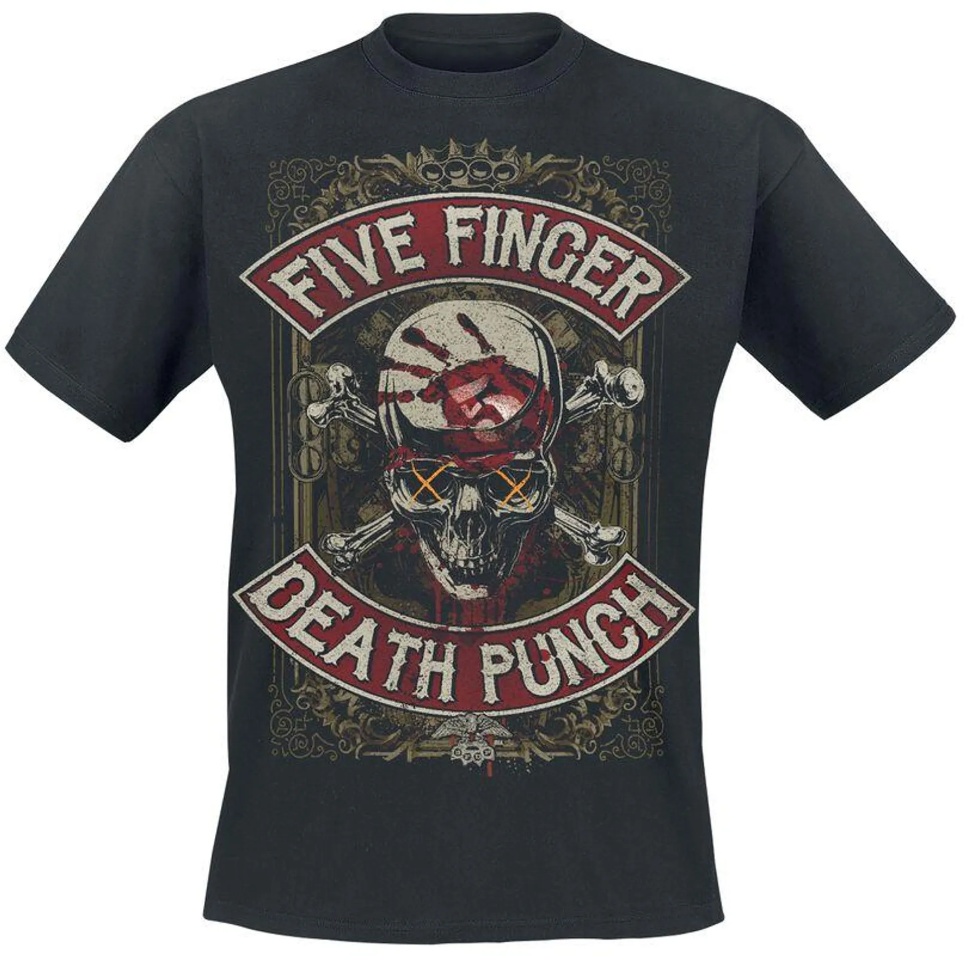 "Dirty Skull Battle Born" Camiseta Negro de Five Finger Death Punch