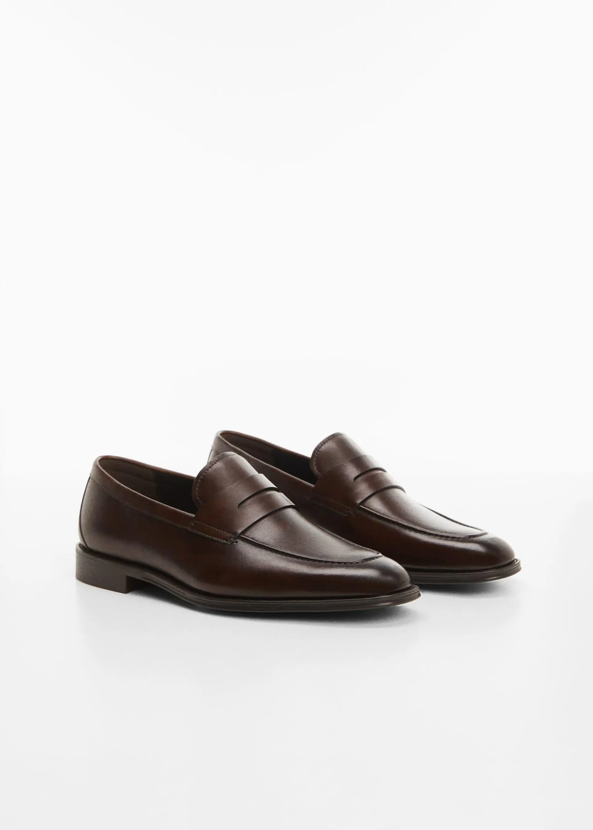 Aged-leather loafers