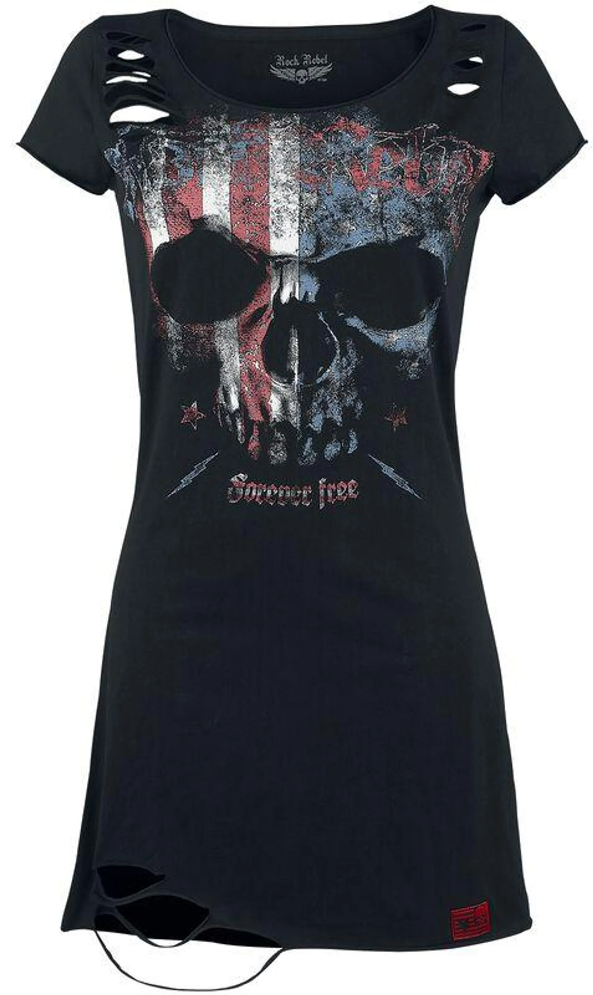 Vestido Corto Negro de Rock Rebel by EMP