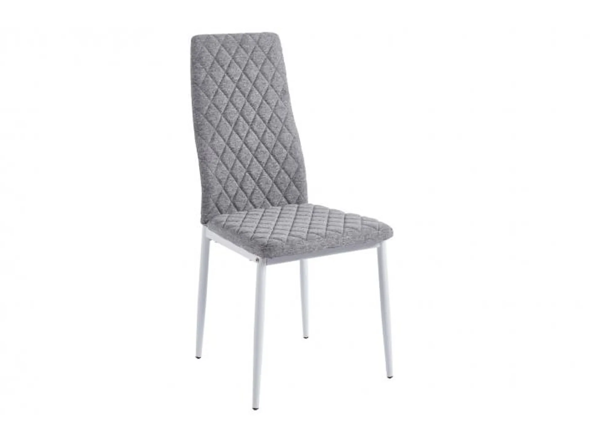 Pack 4 sillas comedor tapizadas color gris-blanco