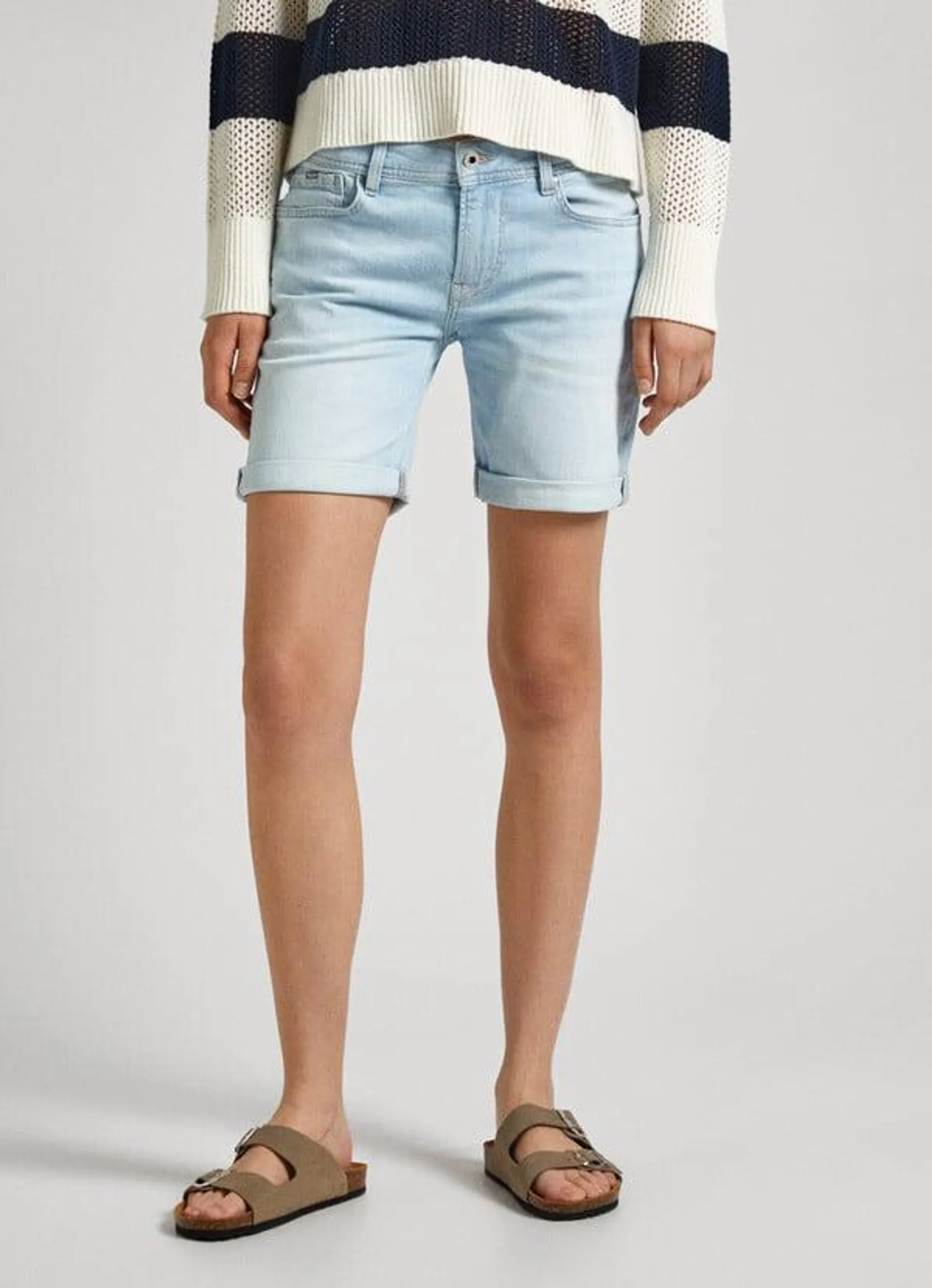 shorts denim fit slim