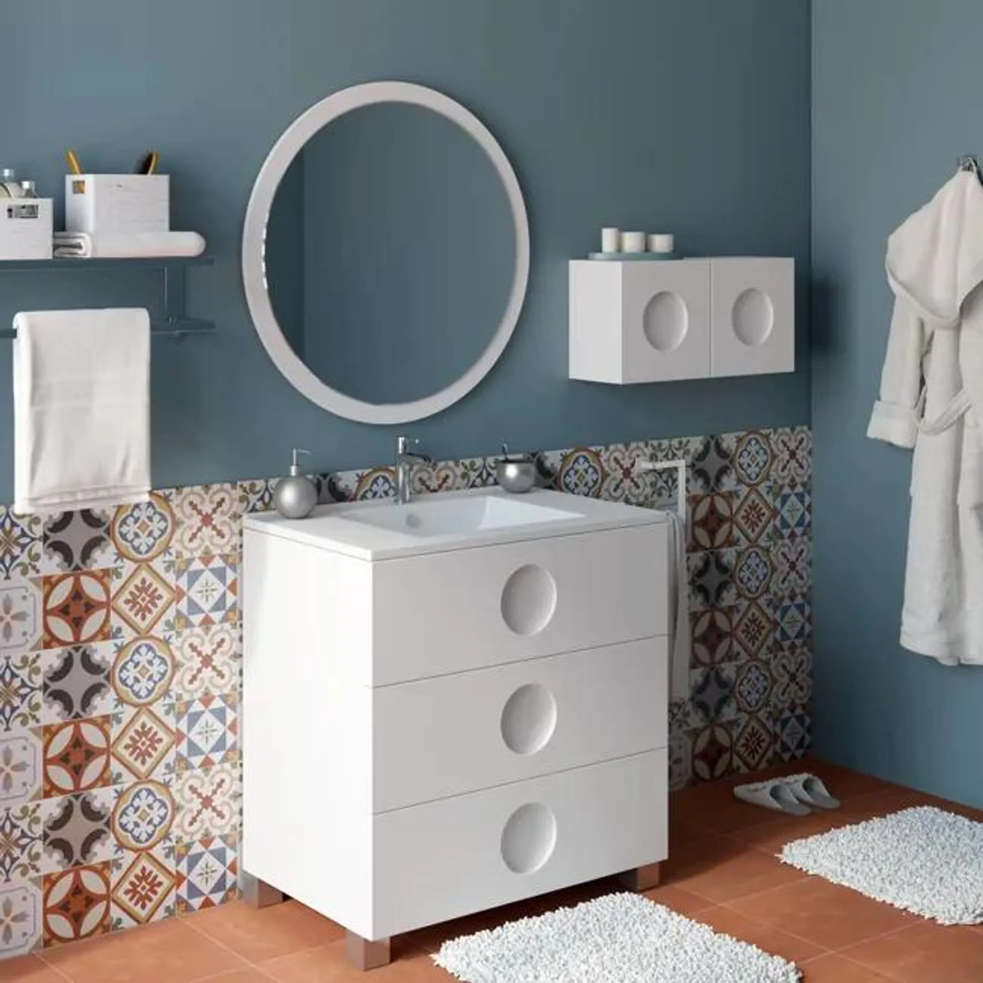 Mueble de baño con lavabo Sphere blanco 80x45 cm Ver detalles del producto