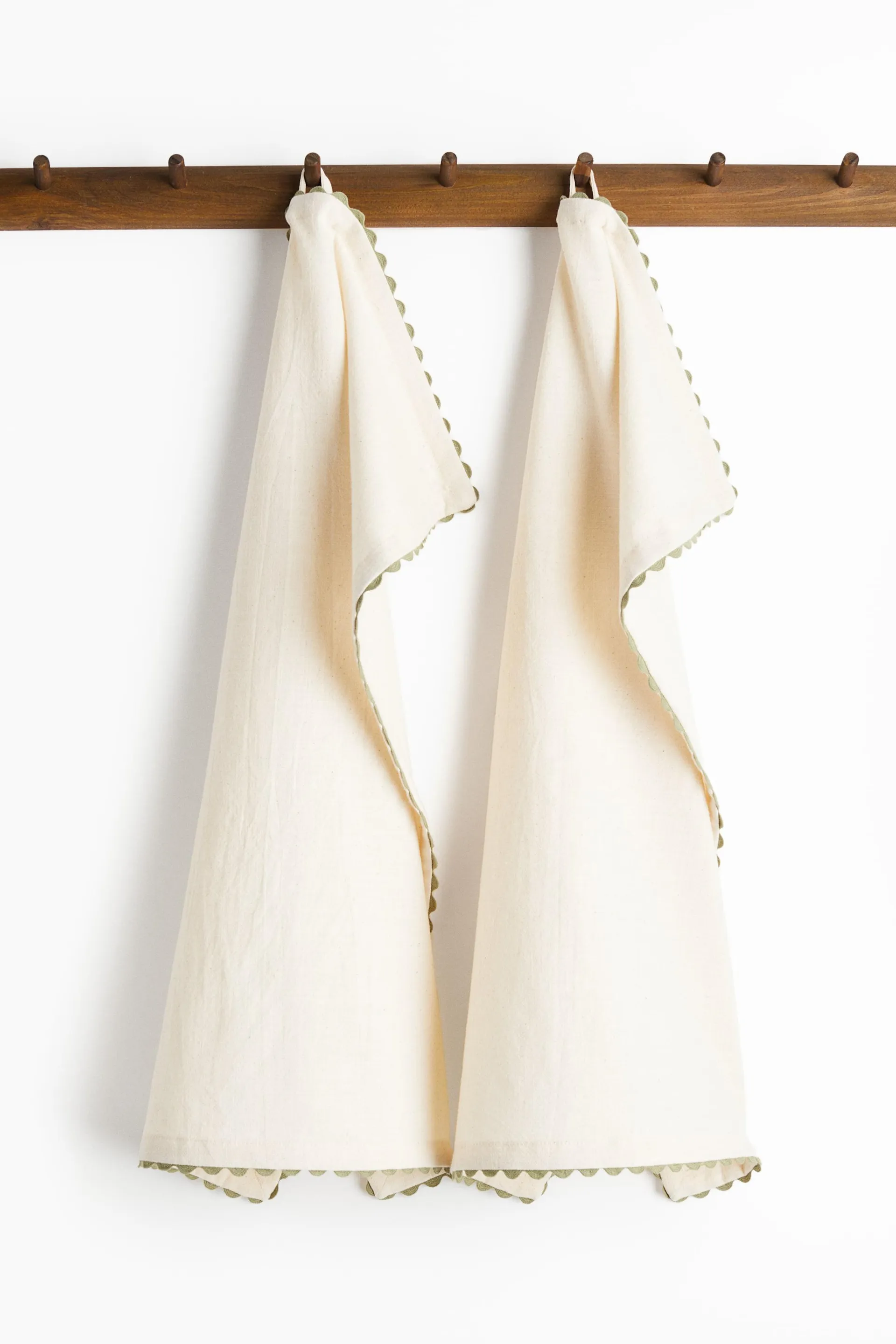 Pack de 2 paños de cocina festoneados