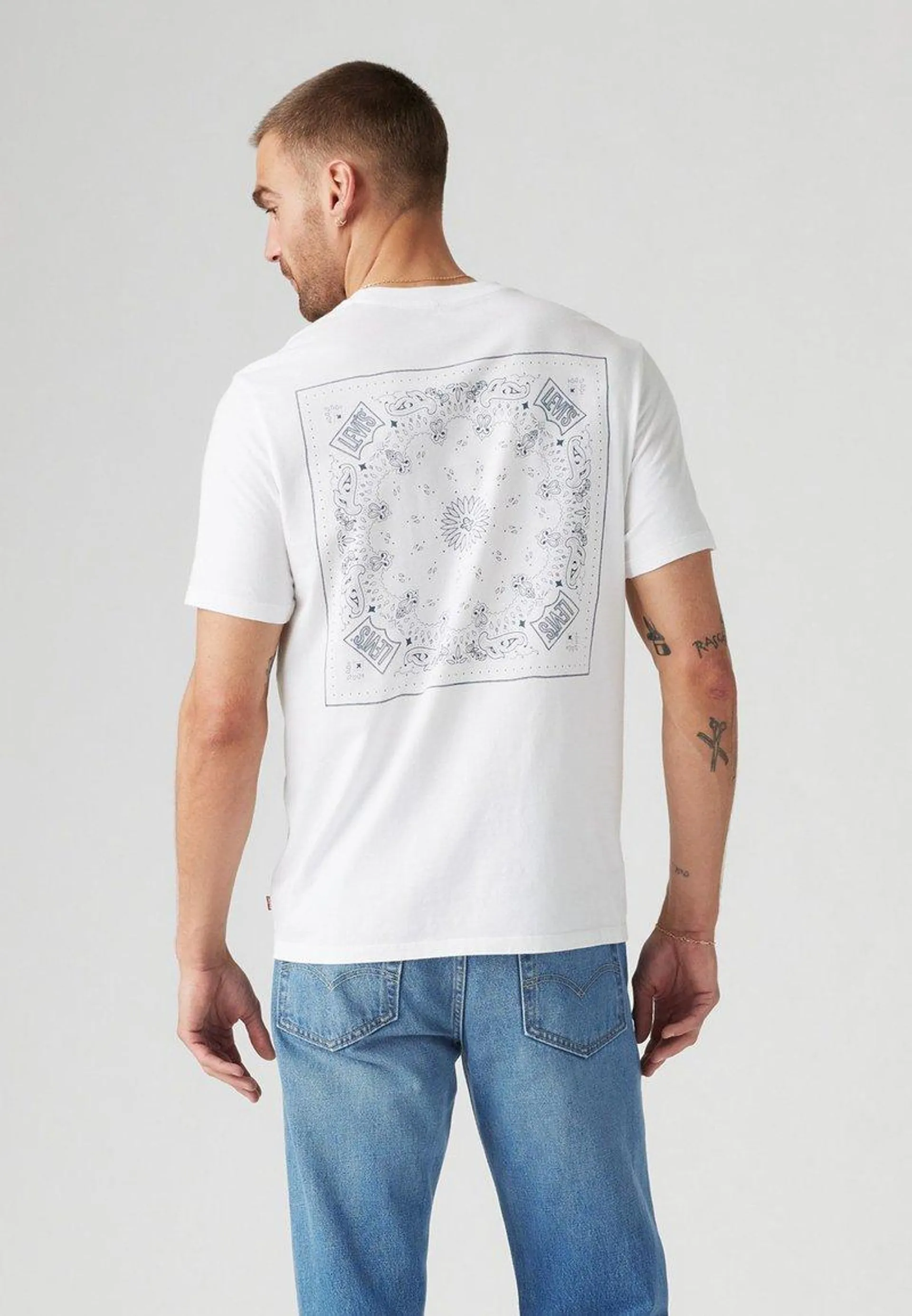 GRAPHIC CREWNECK TEE - Camiseta estampada - bandana white